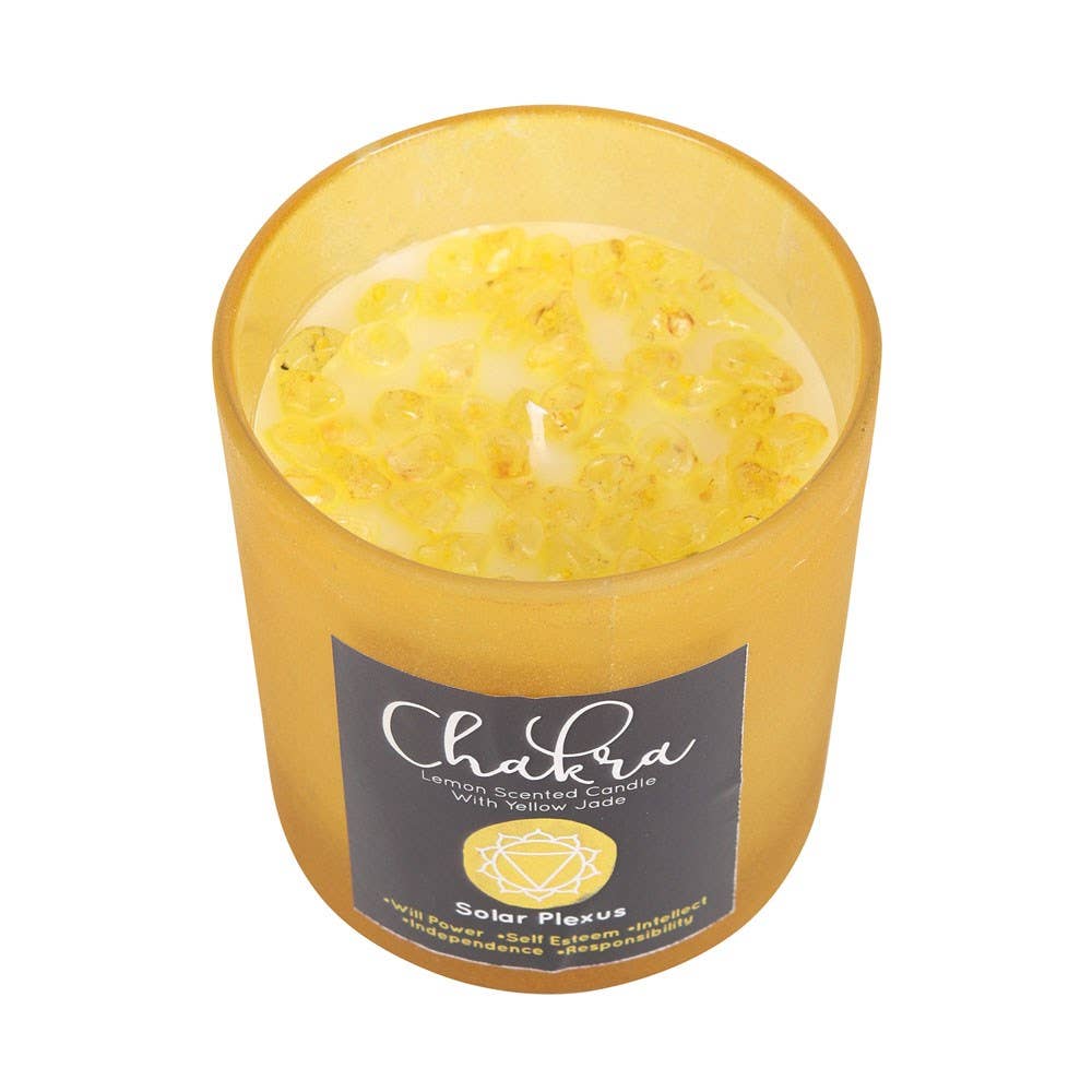 Solar Plexus Chakra Yellow Jade Candle