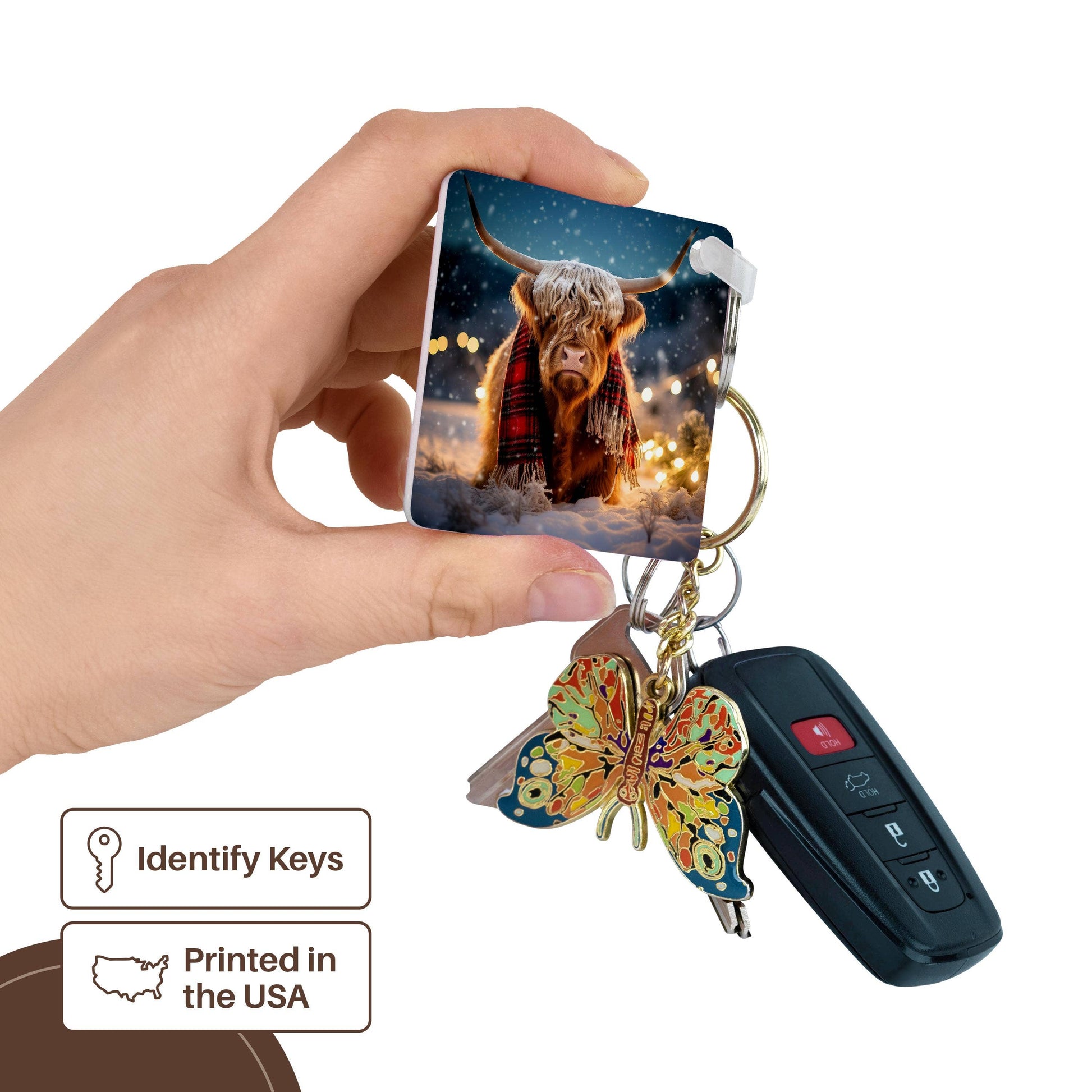 Highland cow, Key Chain