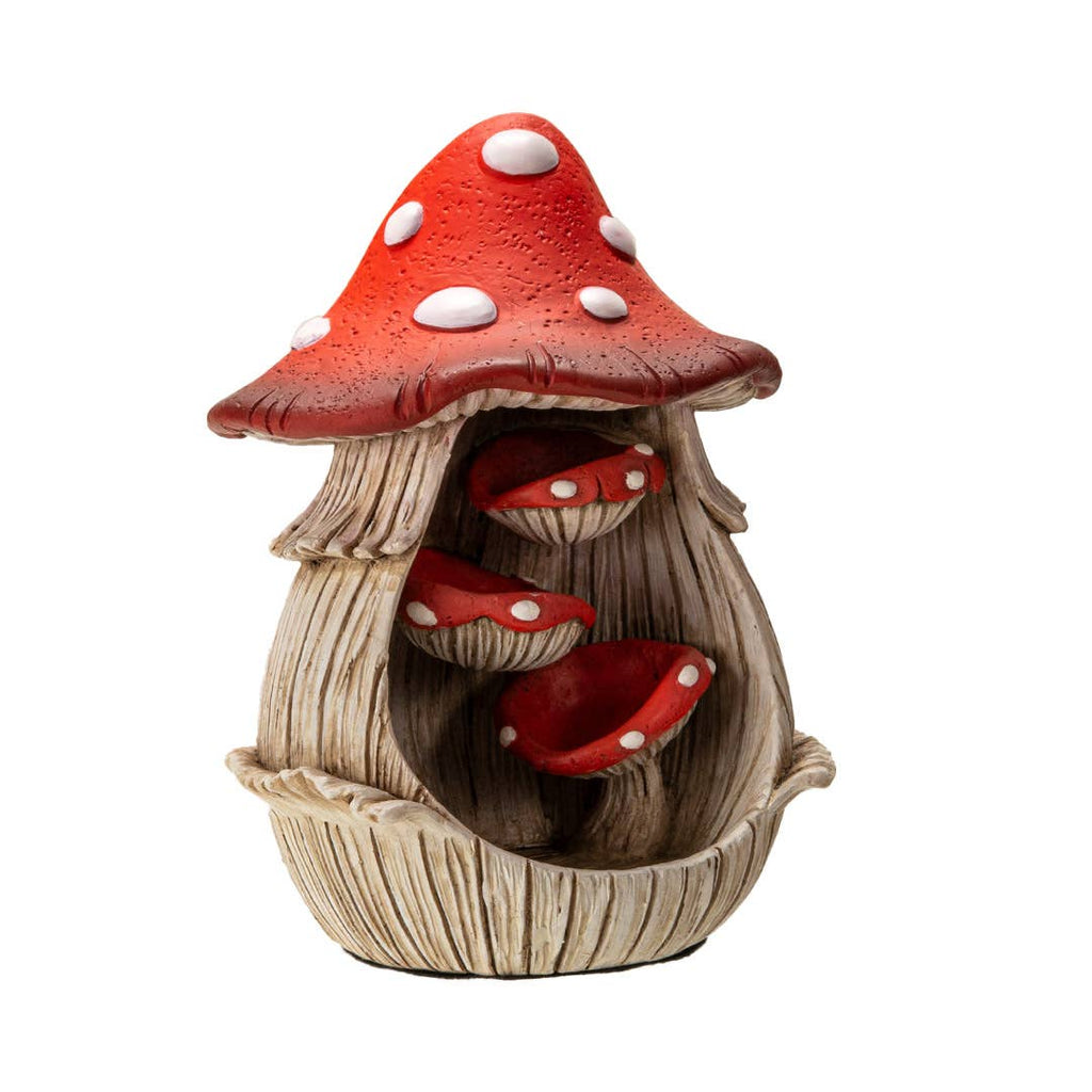 Toadstool Mushroom Backflow Waterfall Incense Burner