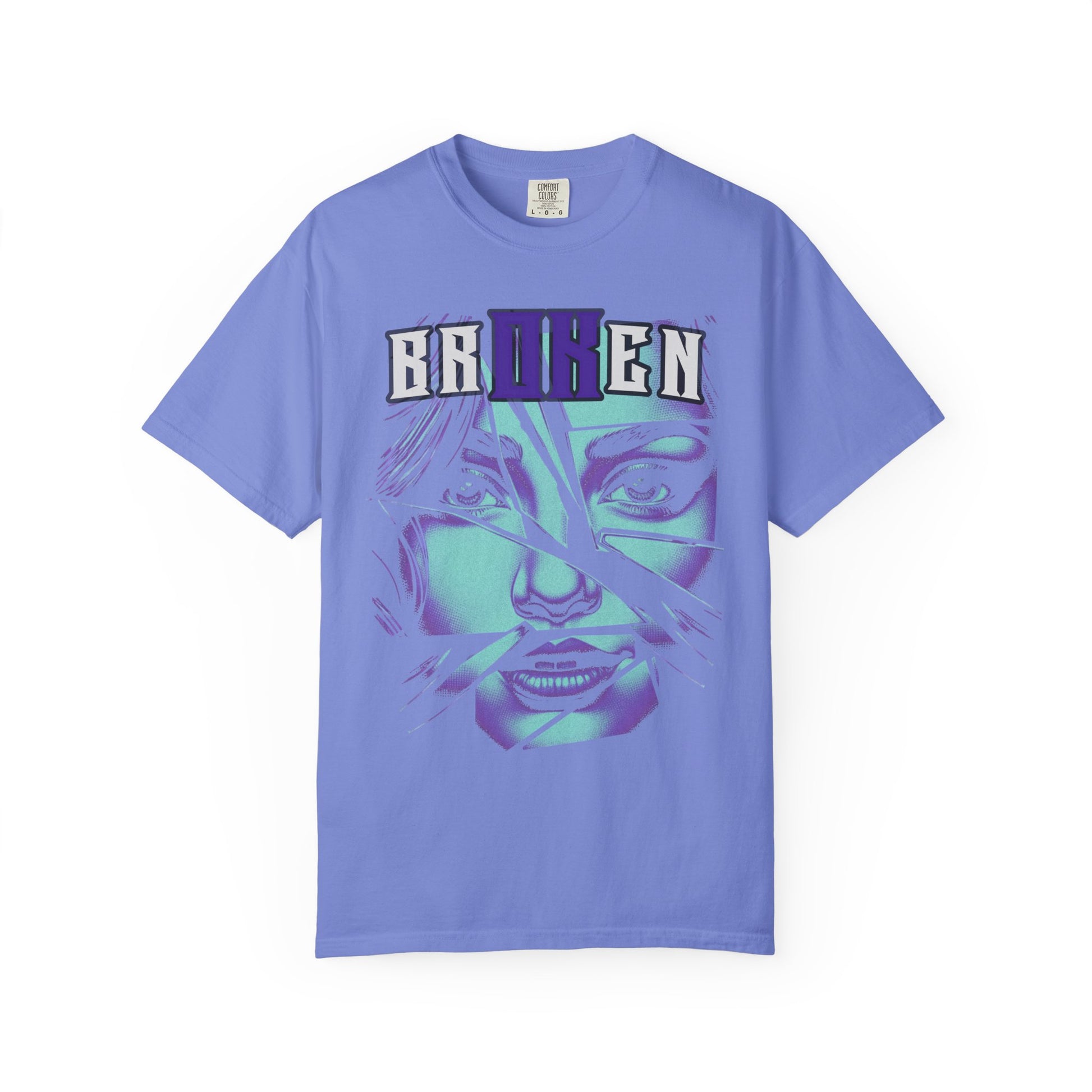 Broken V1 - Purple & Wht - Unisex T-shirt - Cliff's Pick Of The Month
