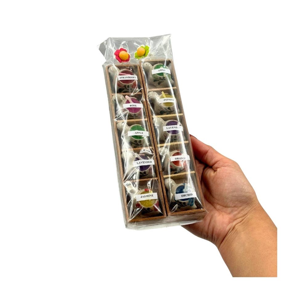 Mini Ceramic Turtle Candles (10-Pack)
