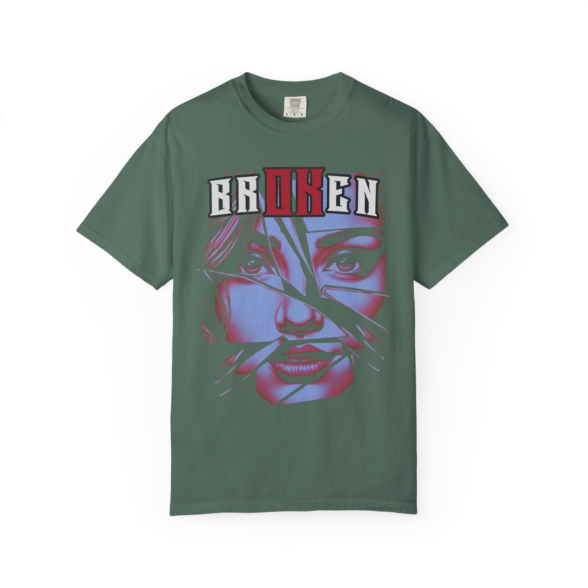 Broken V1 - Red & Wht - Unisex T-shirt - Cliff's Pick Of The Month