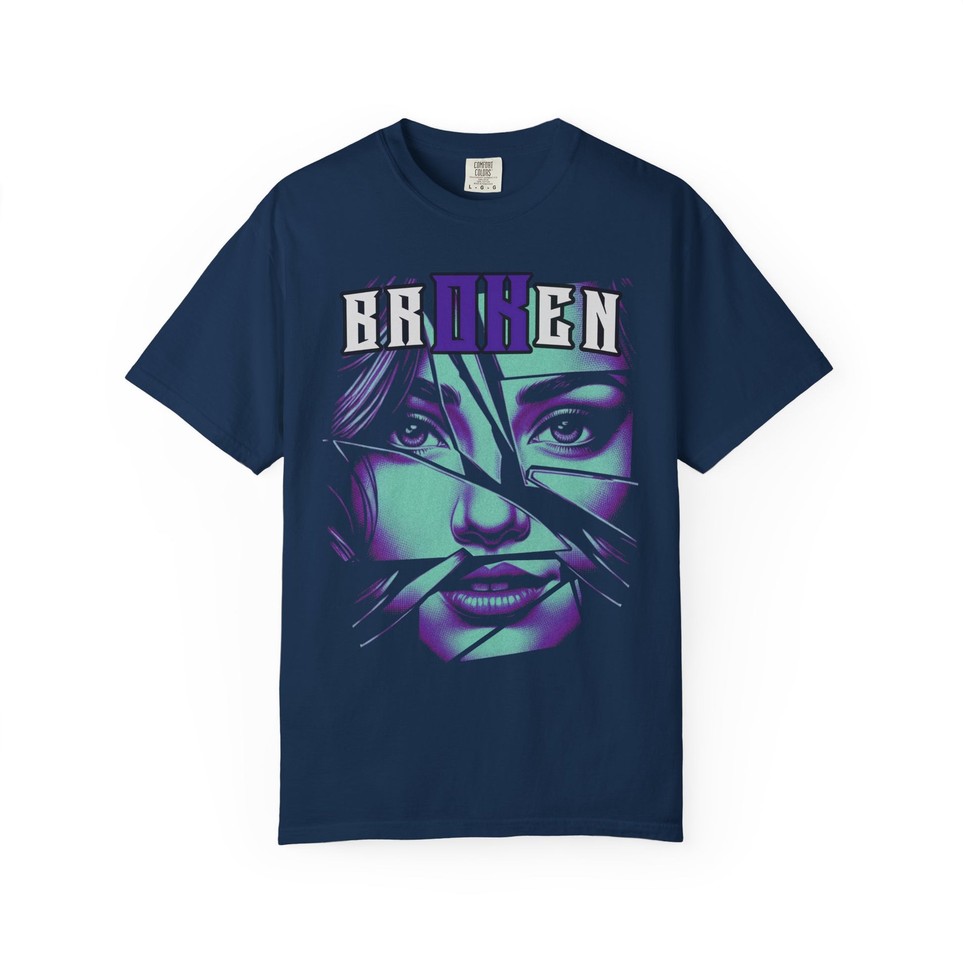 Broken V1 - Purple & Wht - Unisex T-shirt - Cliff's Pick Of The Month