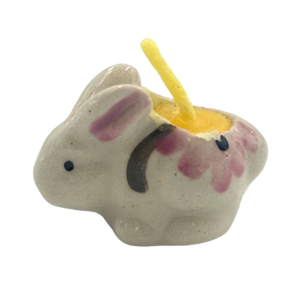 Mini Ceramic Bunny Candles (10-Pack)