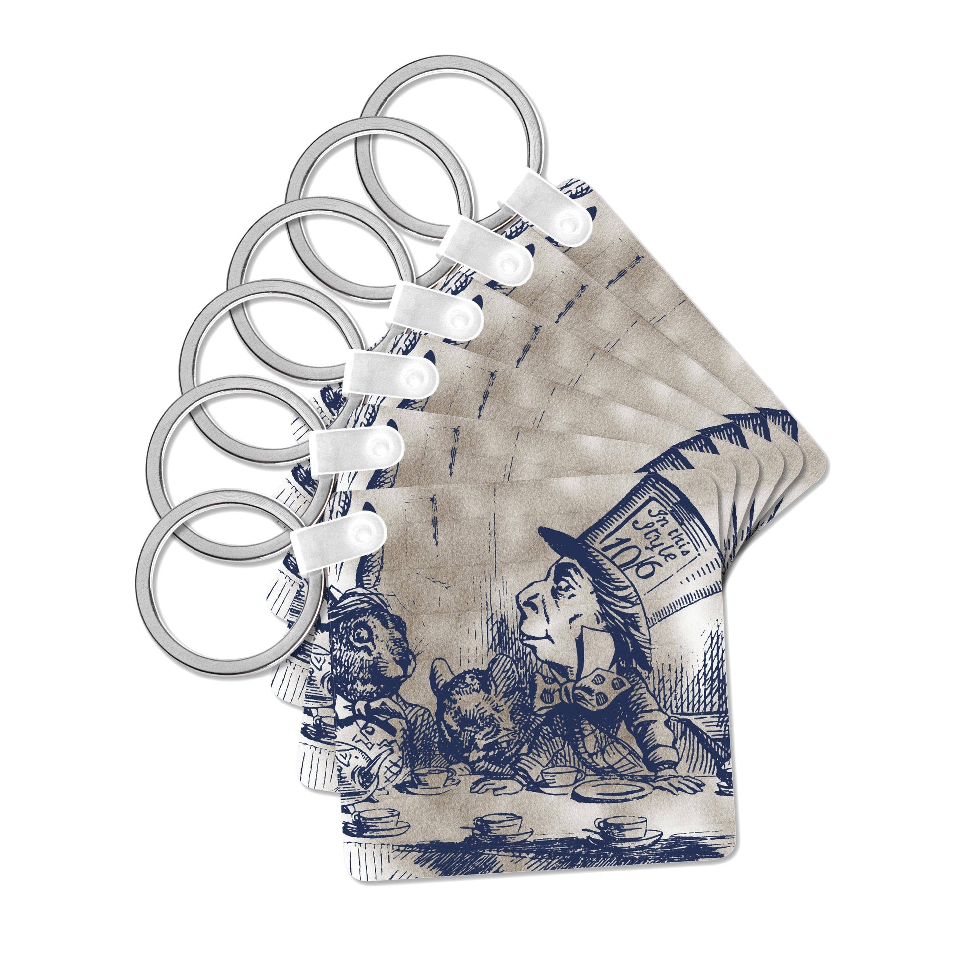 Mad Hatter Vintage Alice in Wonderland Tea Party, Key Chain