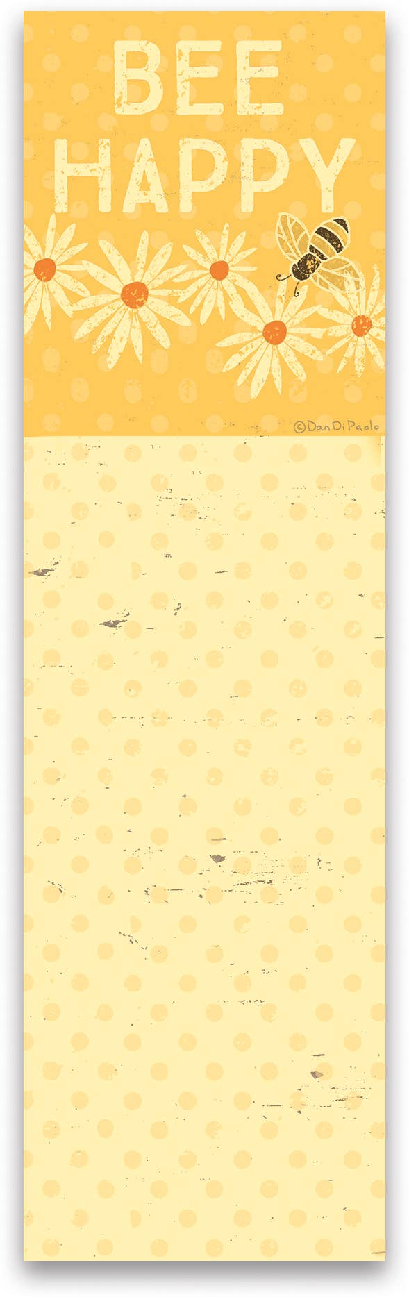 Bee Happy Yellow List Pad