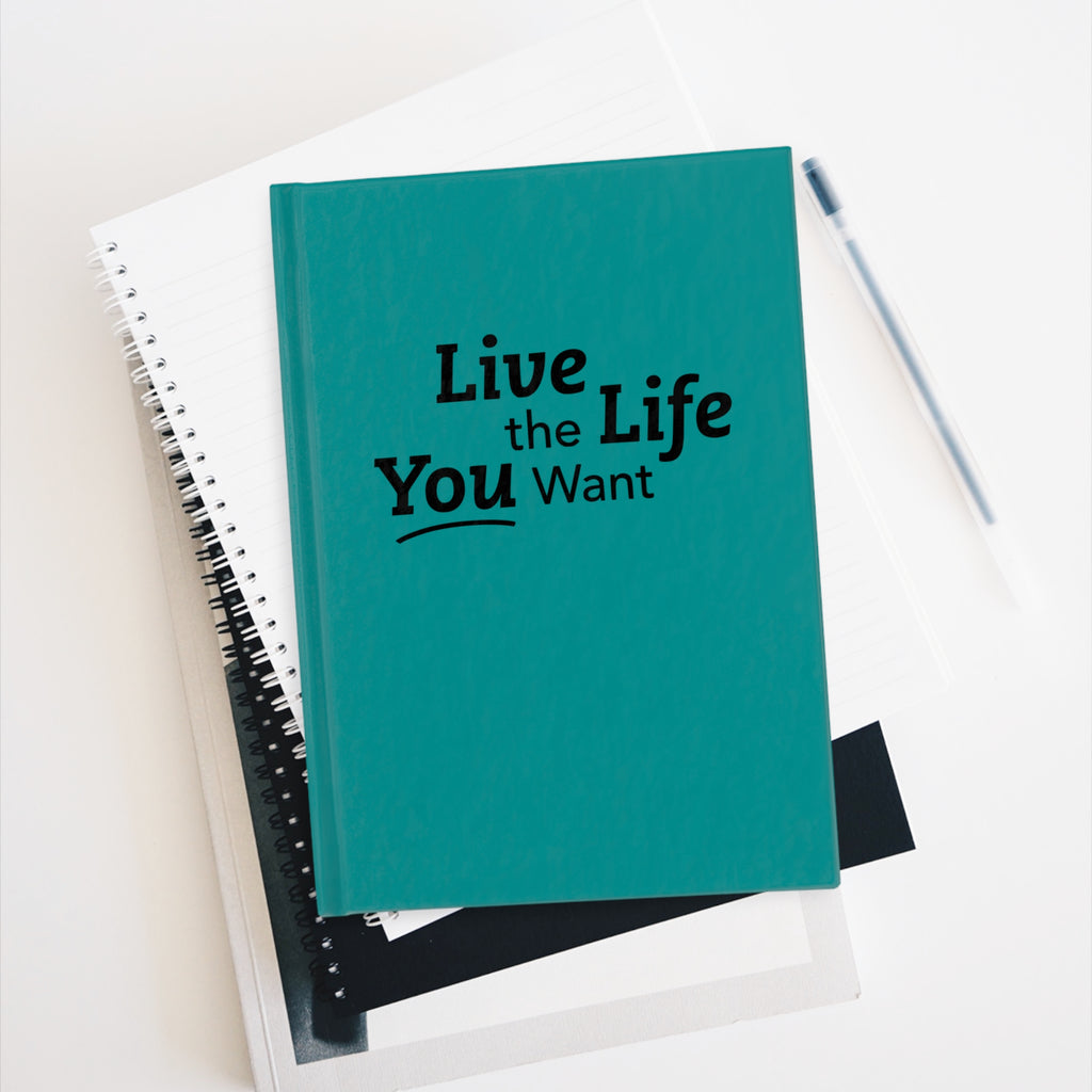 Live the Life You Want Teal 5"x7" Journal