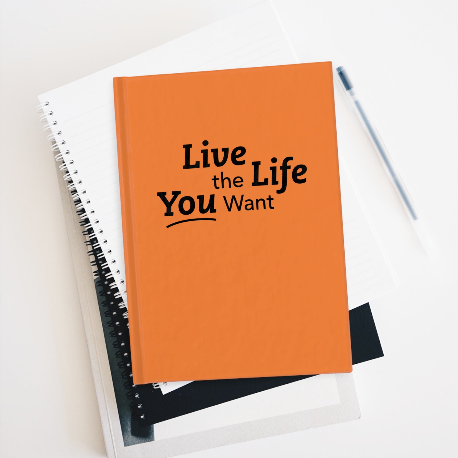 Live the Life You Want Orange Journal