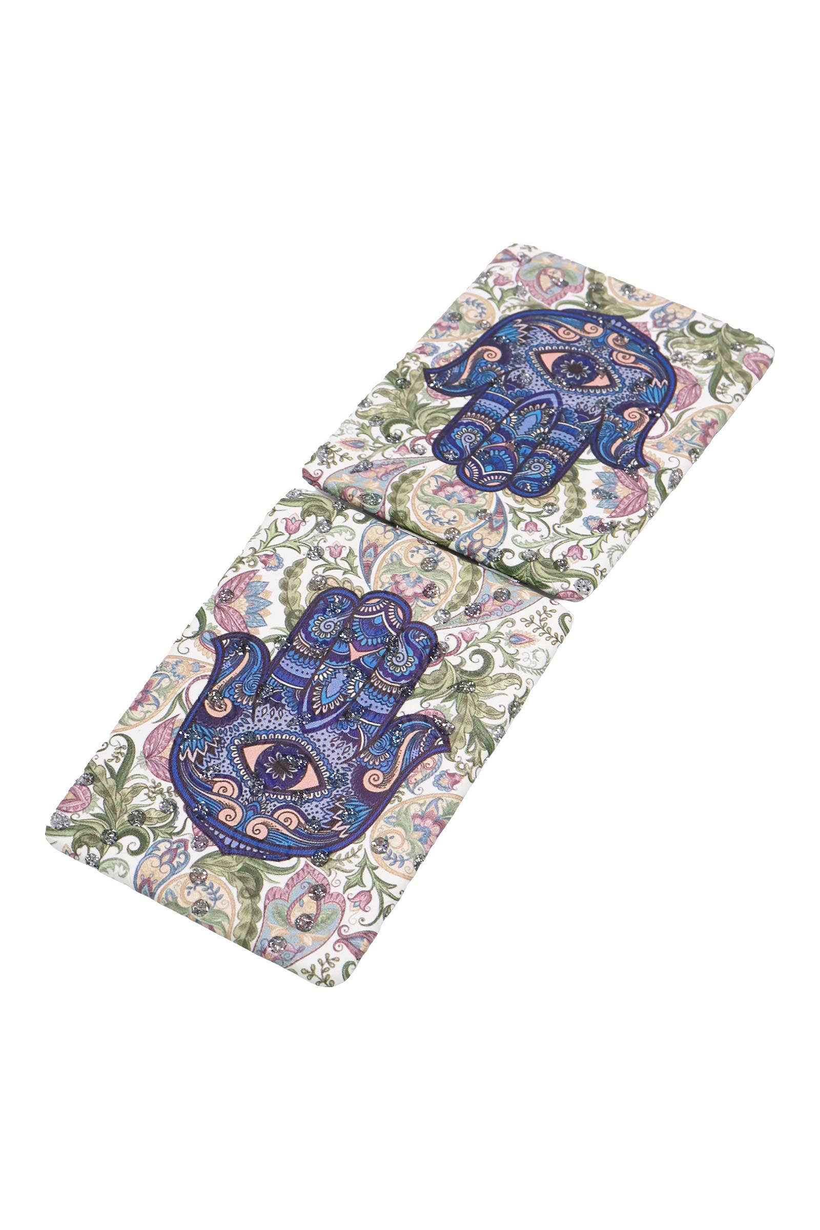 Hamsa Hand Glitter Compact Mirror - 12 Pc