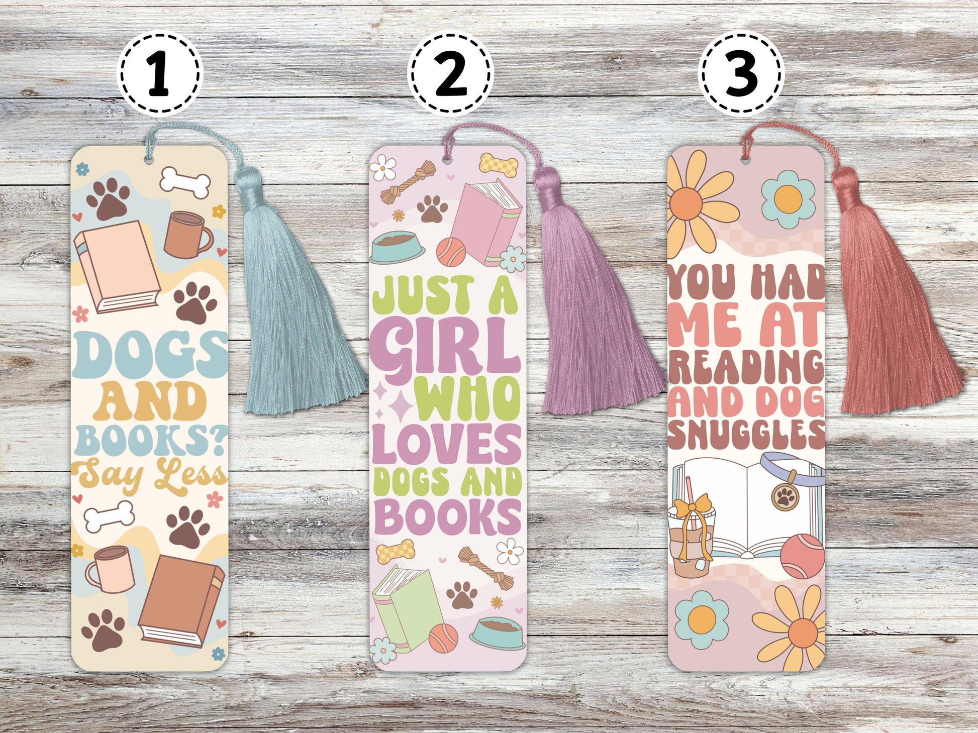 Dogs & Books Metal Bookmarks