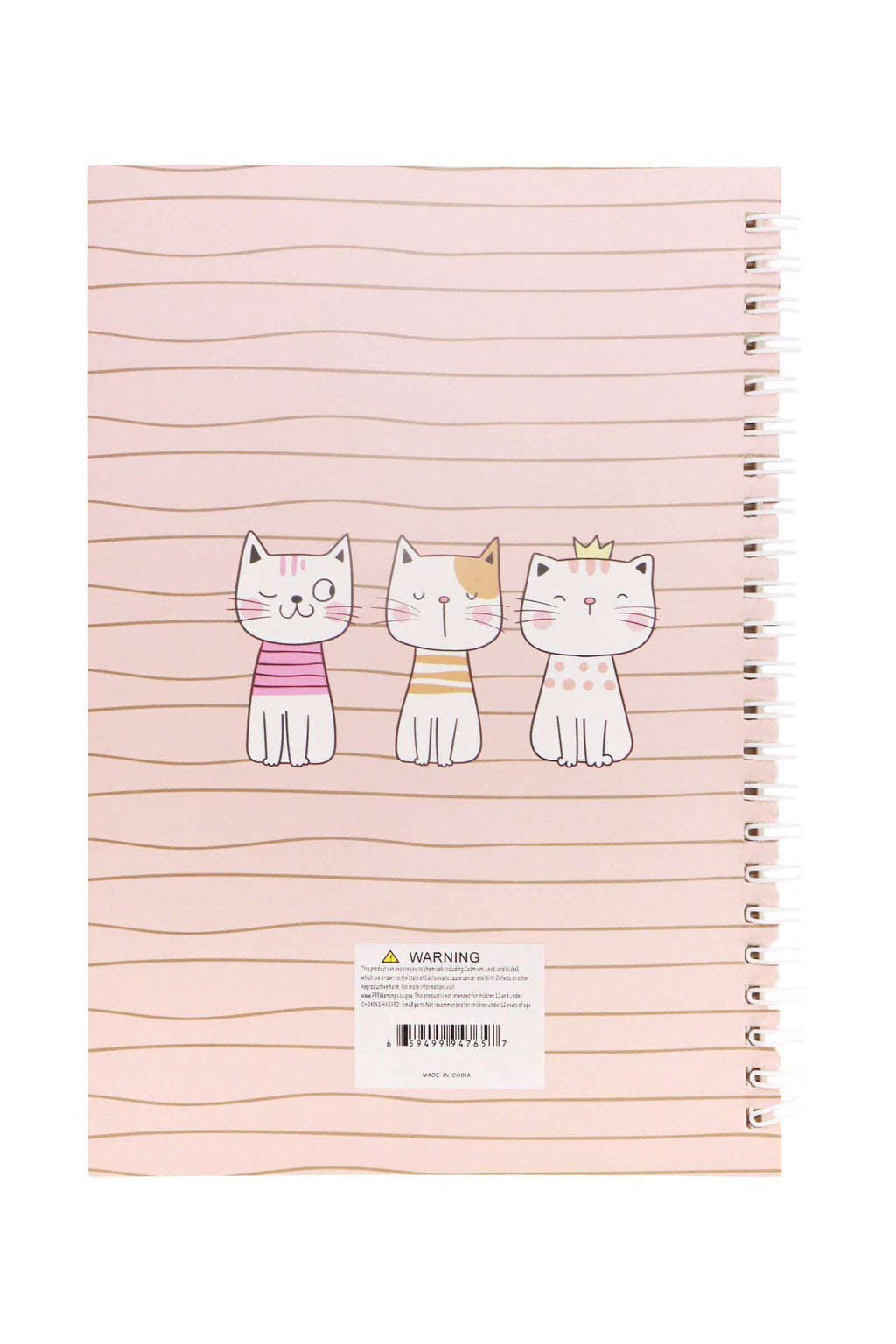 Cute Cat A5 Spiral Bound Notebook - 12 Pcs