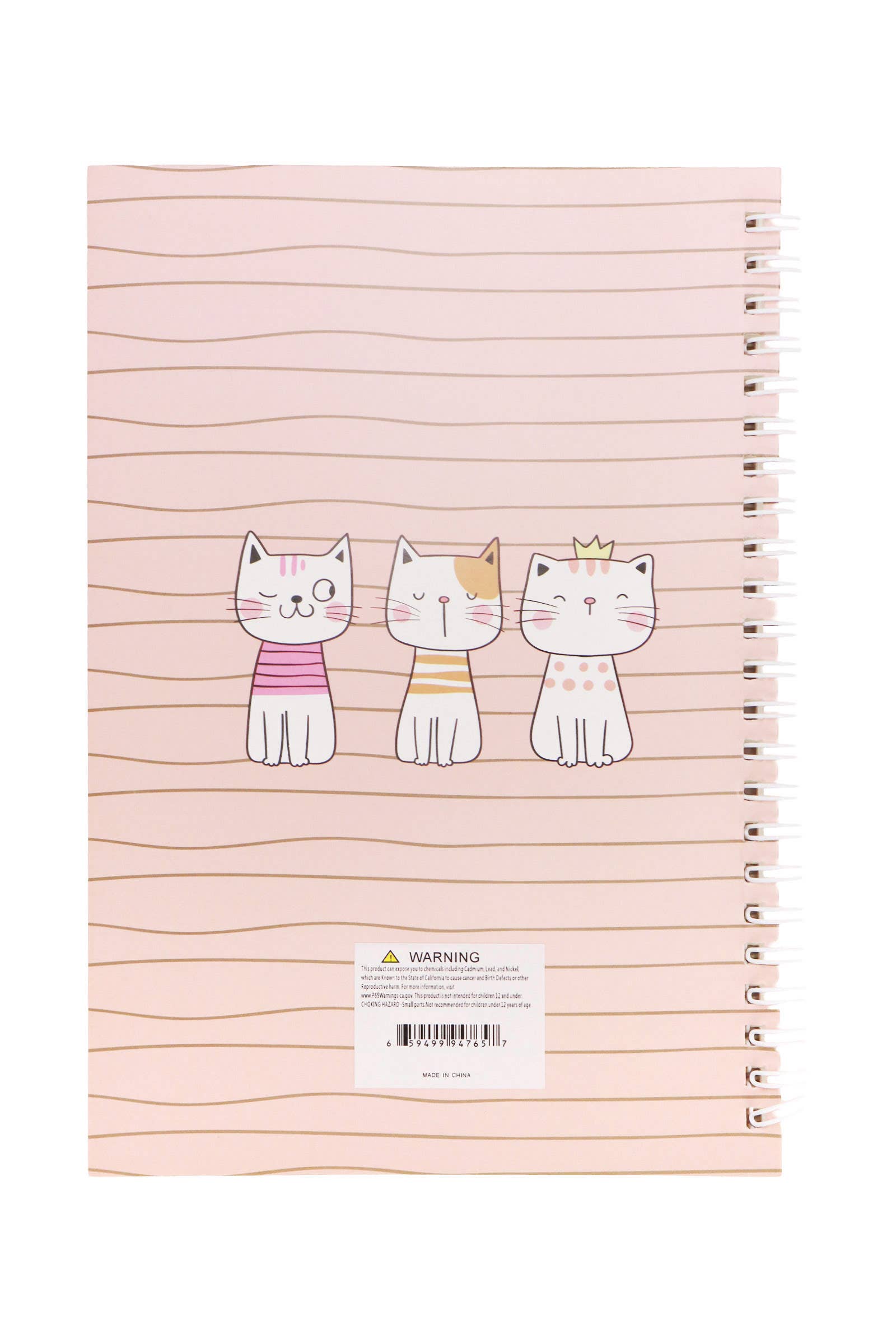 Cute Cat A5 Spiral Bound Notebook - 12 Pcs