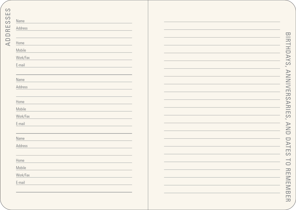 2026 Falling Blossoms Weekly Planner