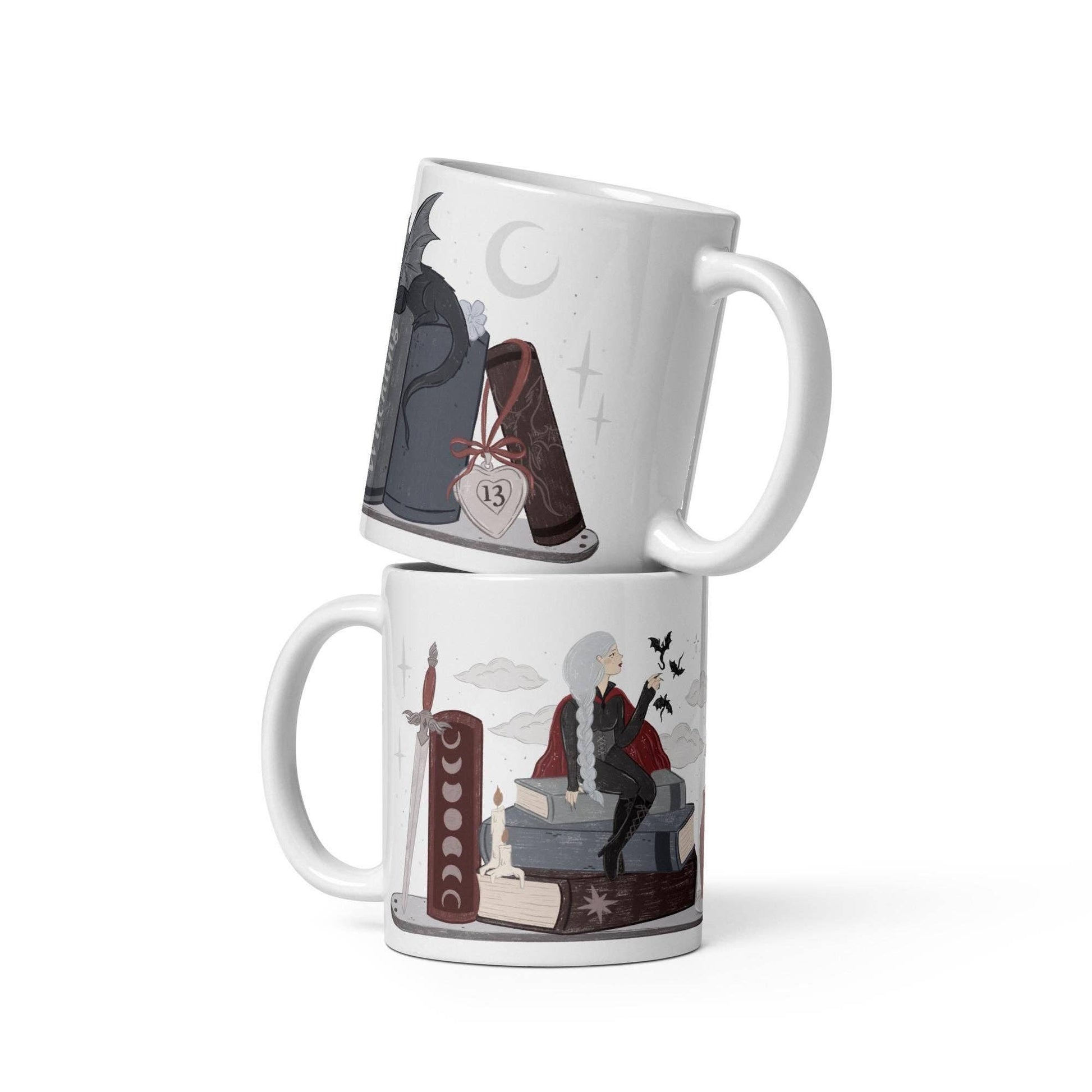 Manon Blackbeak SJM TOG Bookish Coffee Mug, Fantasy Reader Gifts, The Thirteen Abraxos, Bookworm