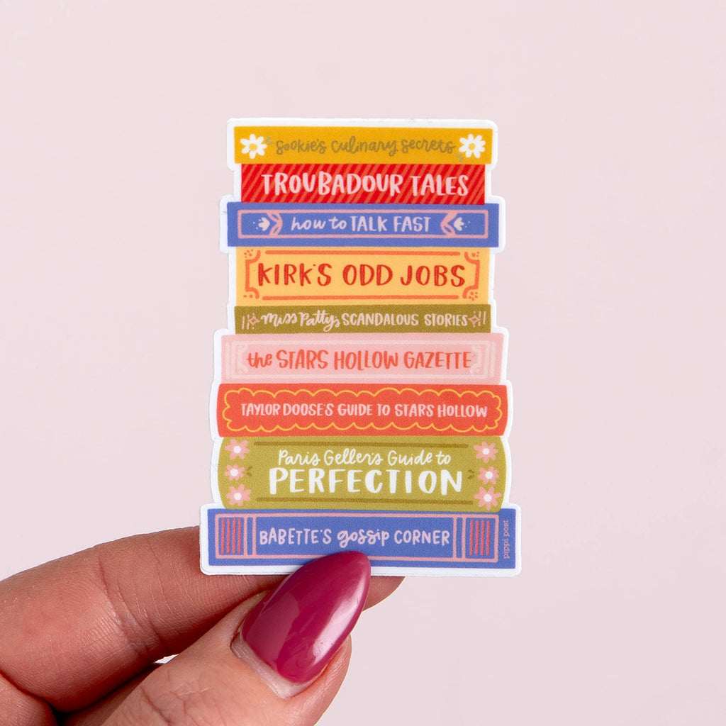 Stars Hollow Book Stack Decal Sticker