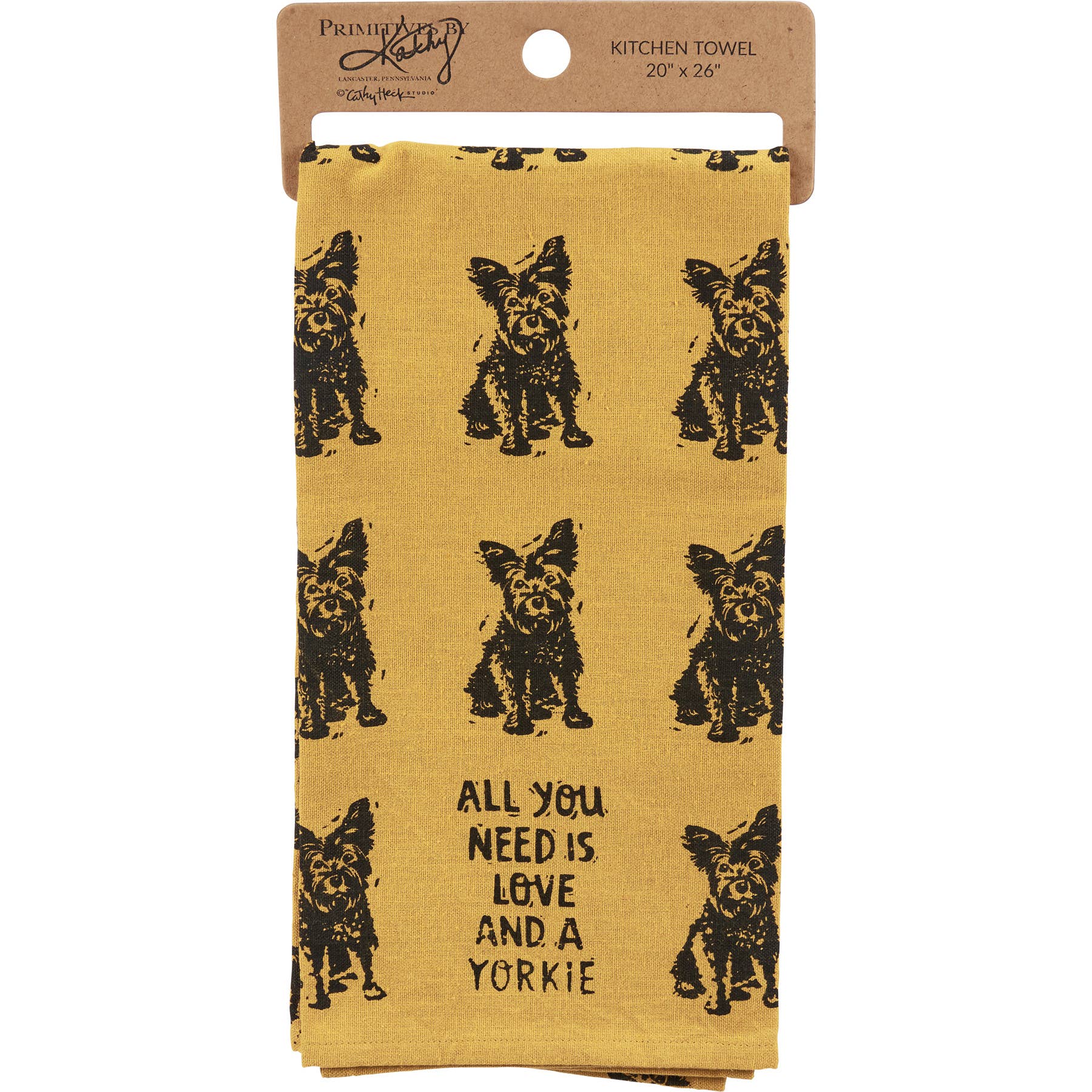 Love And A Yorkie Kitchen Towel