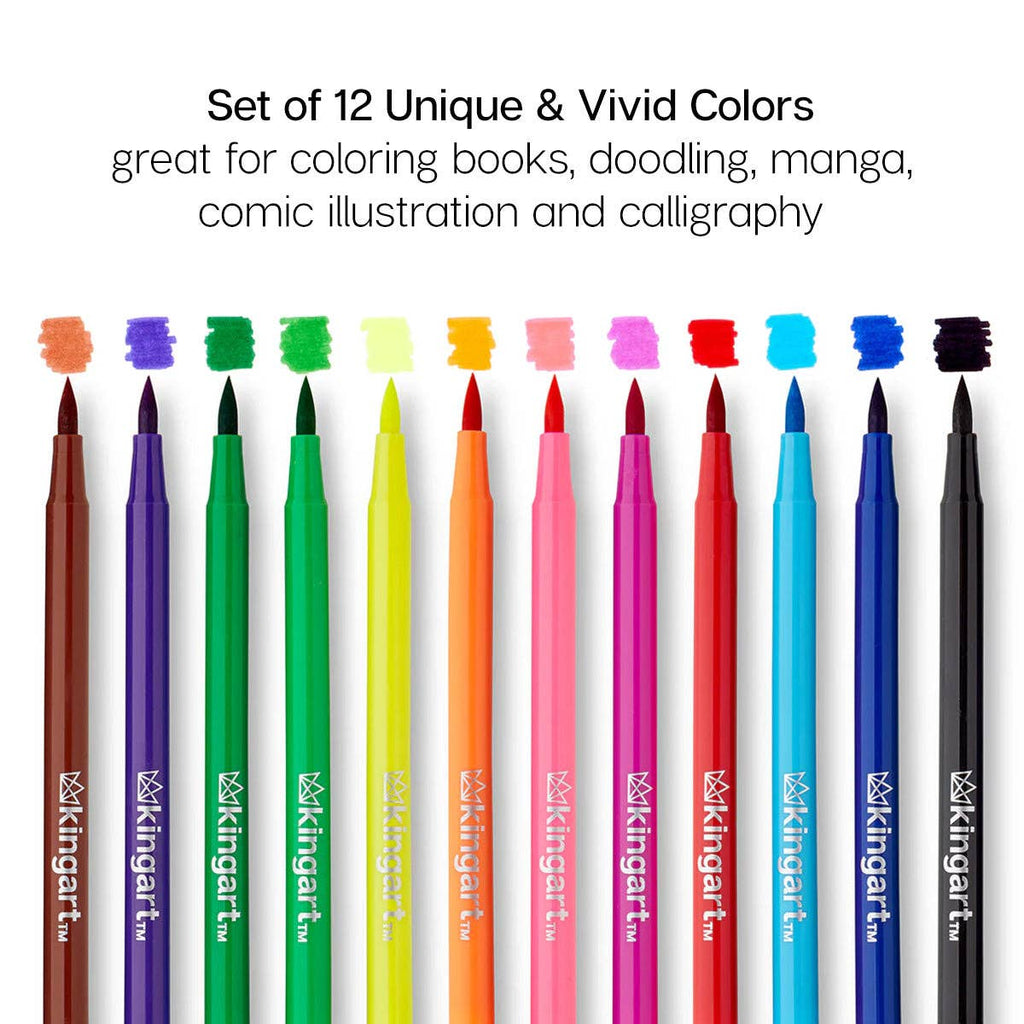 Coloring Brush Markers 12 Colors