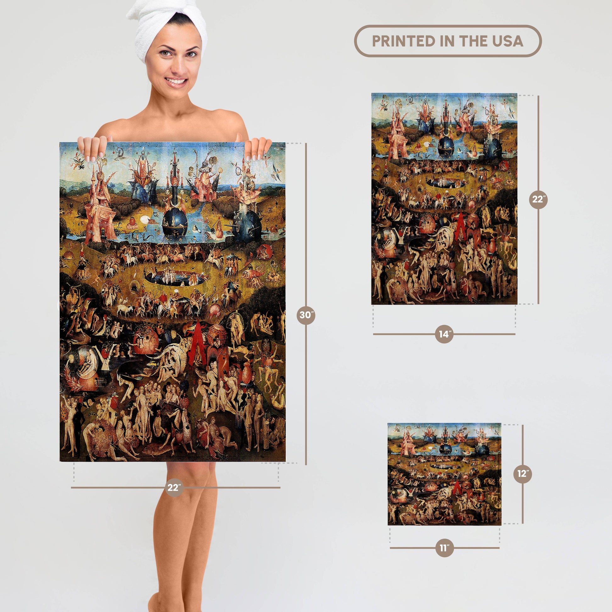 3dRose, Garden of Earthly Delights by Hieronymus Bosch, Towel
