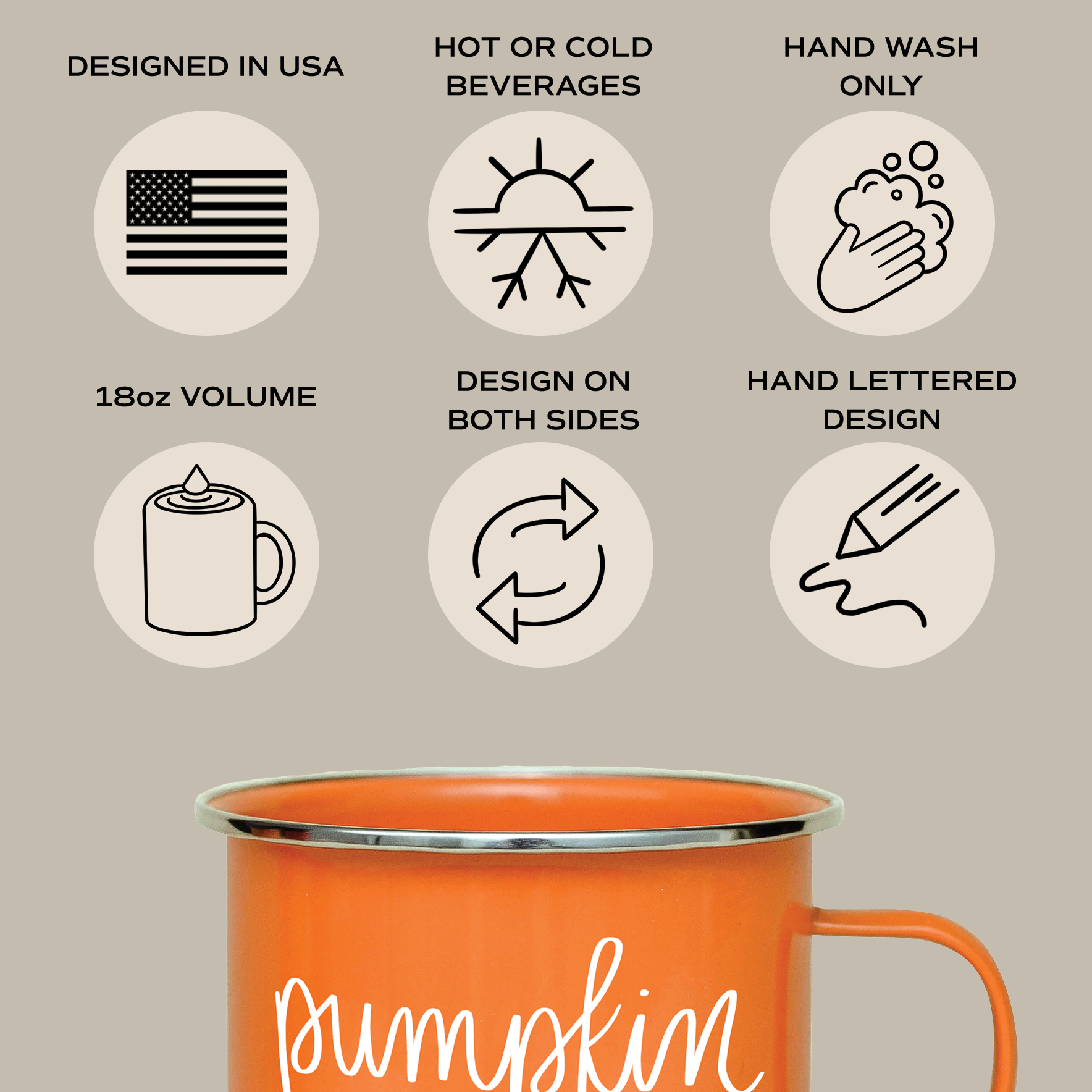 Pumpkin Spice Orange Coffee Mug - Fall Decor & Gifts