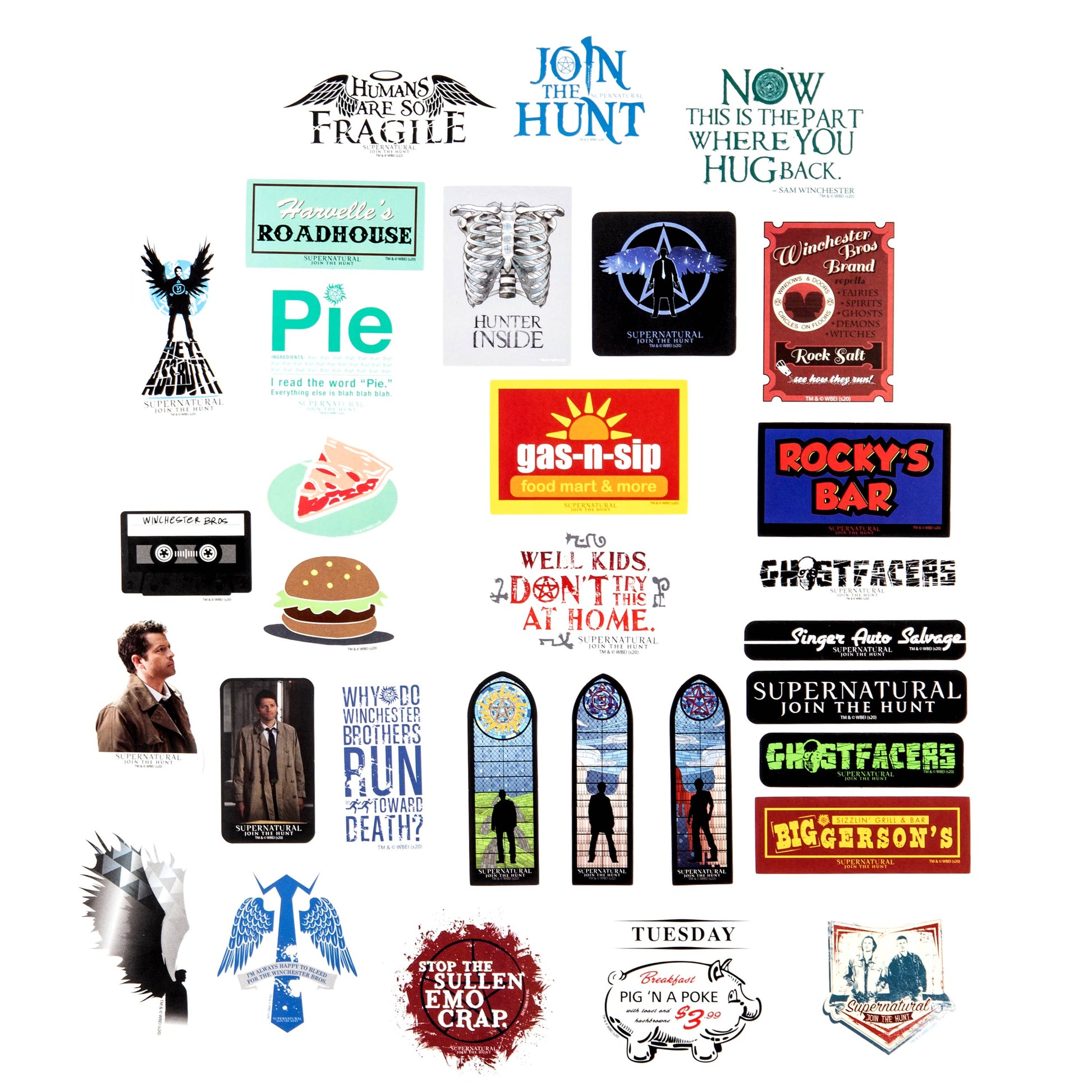 Supernatural Winchester Brothers Decals (60-Pack)