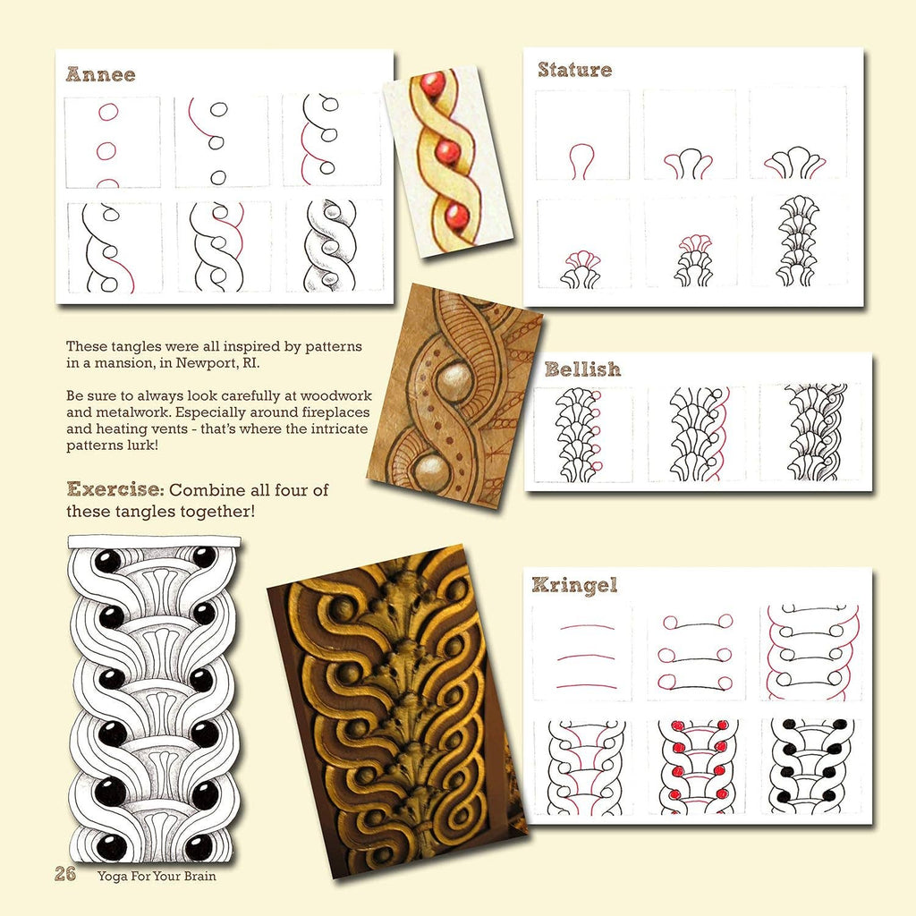 Yoga for Your Brain -A Zentangle Workout-60+ Tangle Patterns