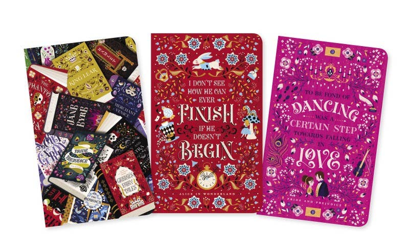 Book Lovers by Jenny Zemanek Set of 3 Mini Notebooks