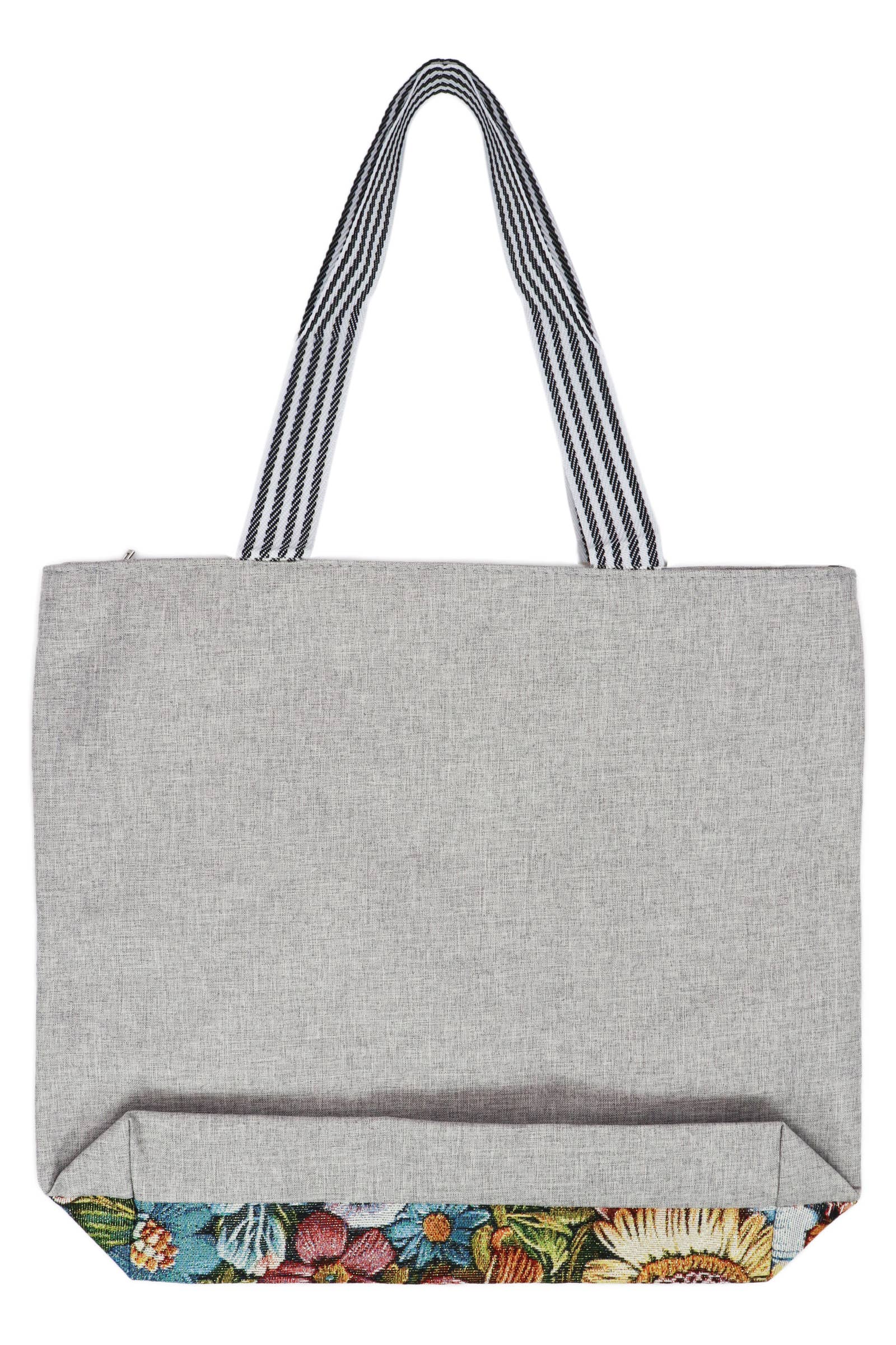 Daisy Wildflower Shimmery Tapestry Canvas Tote Bag
