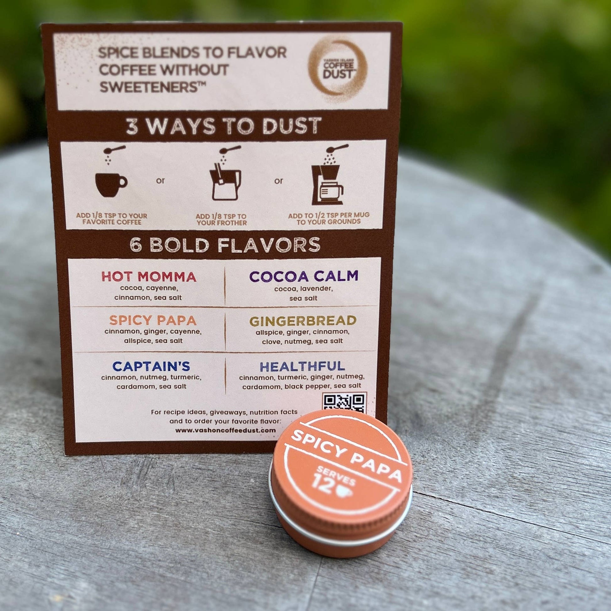 Individual Mini-Tins | 12 servings | Sample Any Coffee Dust