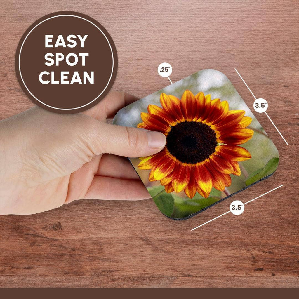 Sunflower in full bloom, Soft Coaster