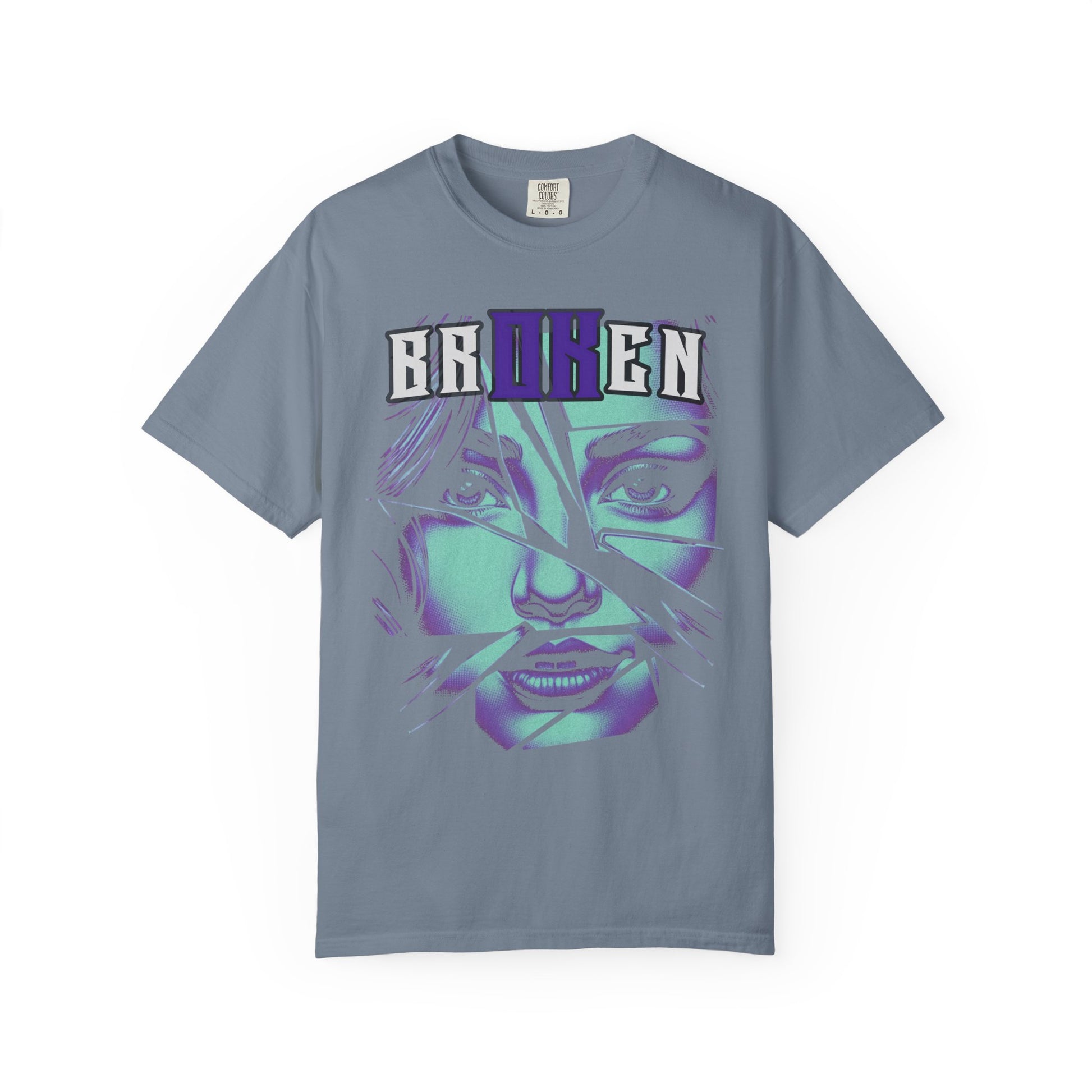 Broken V1 - Purple & Wht - Unisex T-shirt - Cliff's Pick Of The Month