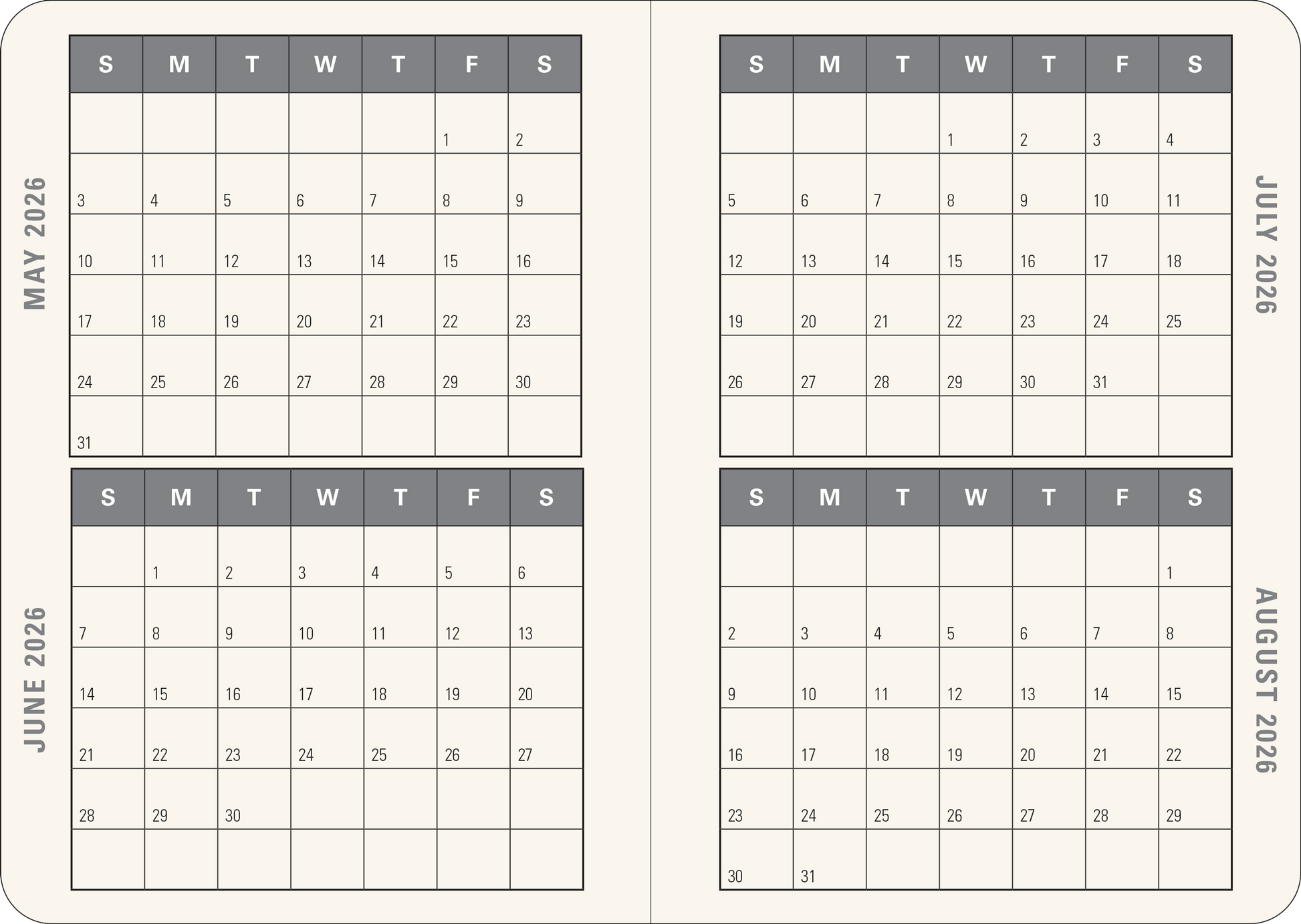 2026 Falling Blossoms Weekly Planner