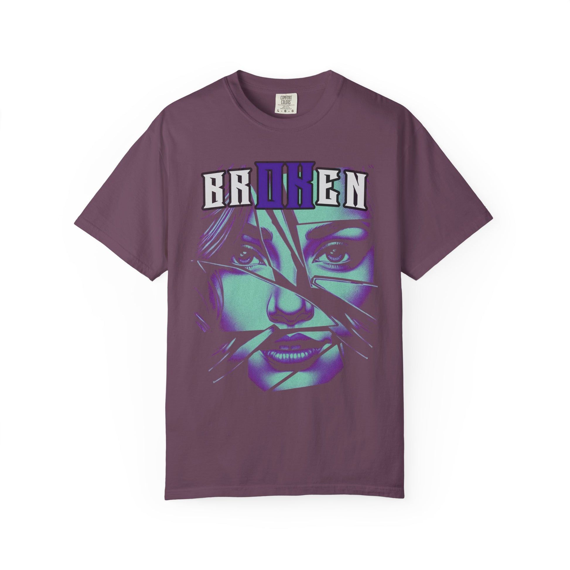 Broken V1 - Purple & Wht - Unisex T-shirt - Cliff's Pick Of The Month