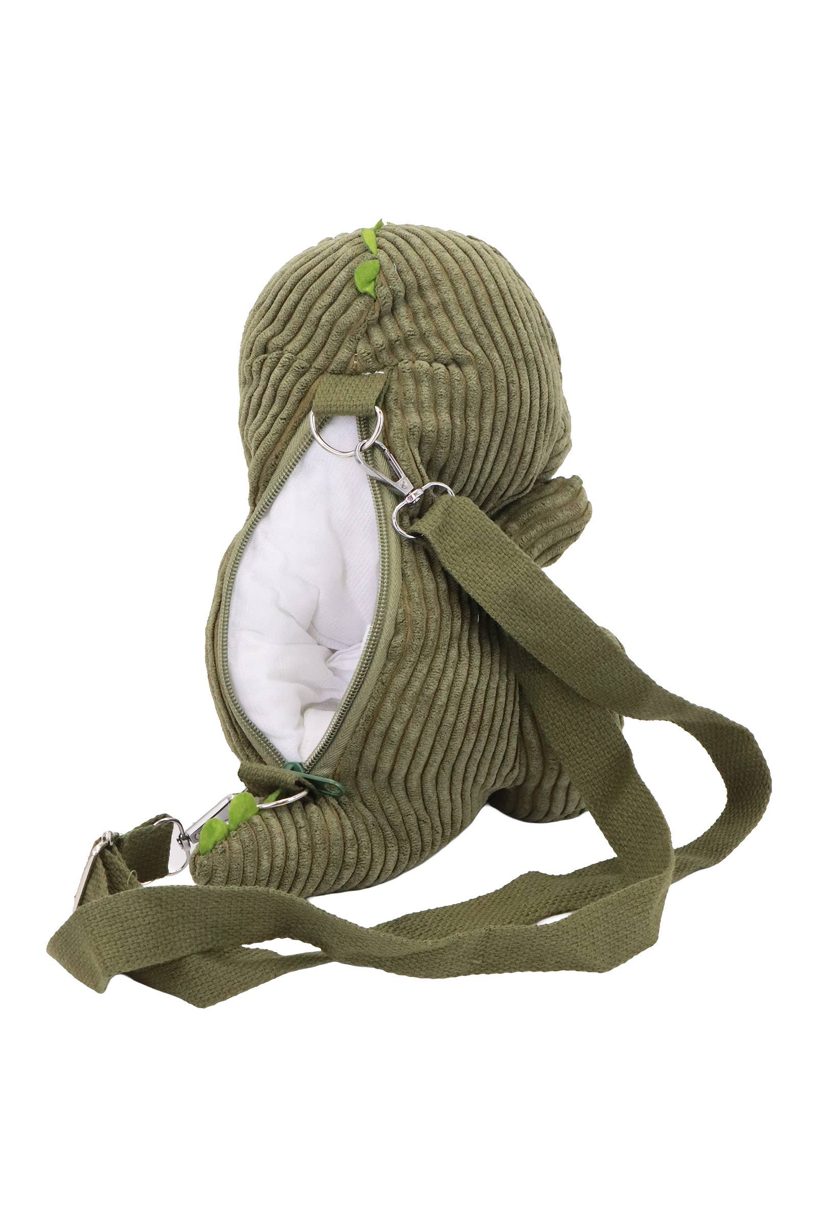 Cute Corduroy Dinosaur Soft Plush Doll Crossbody Bag