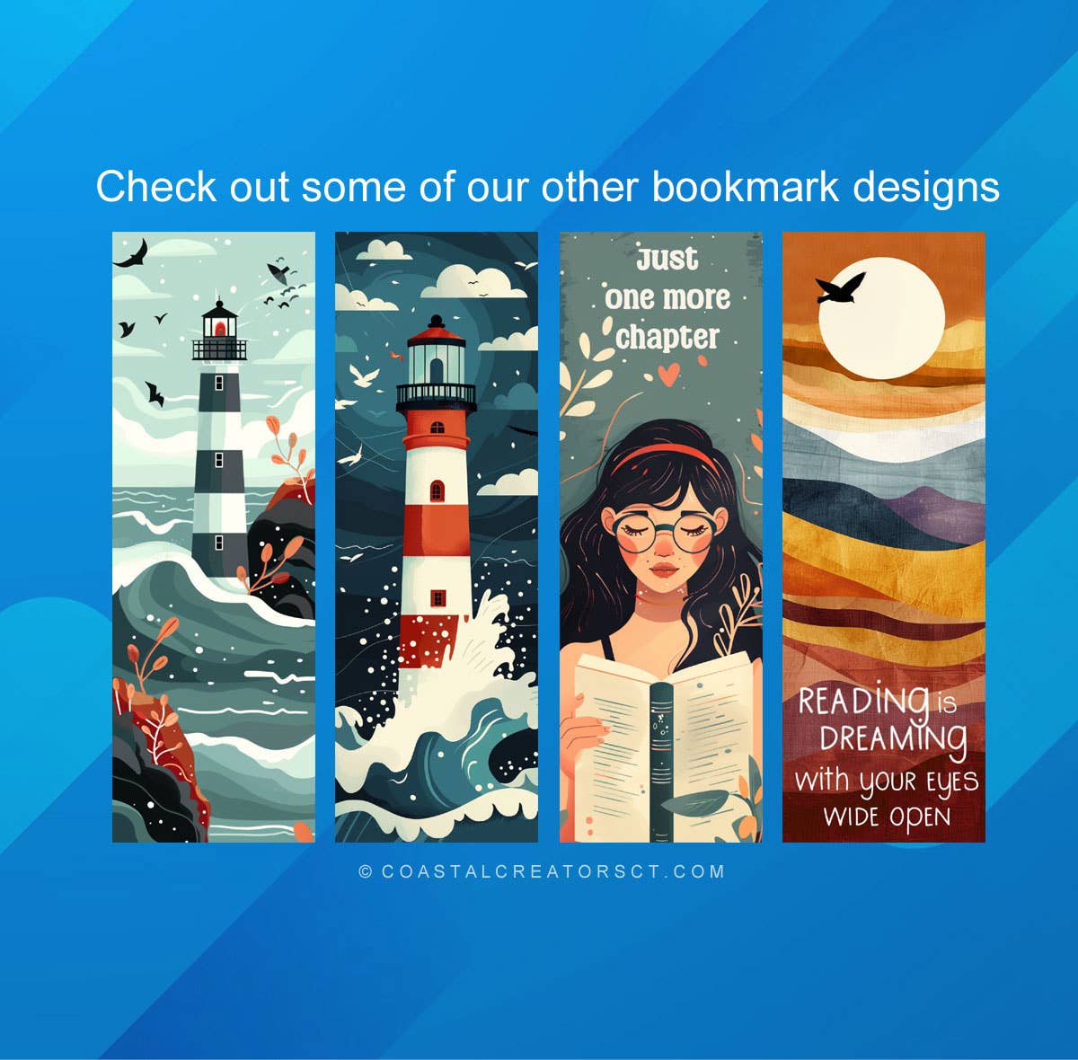 Mermaid Swimming with Fish 2"x6" Glossy Laminated Bookmark