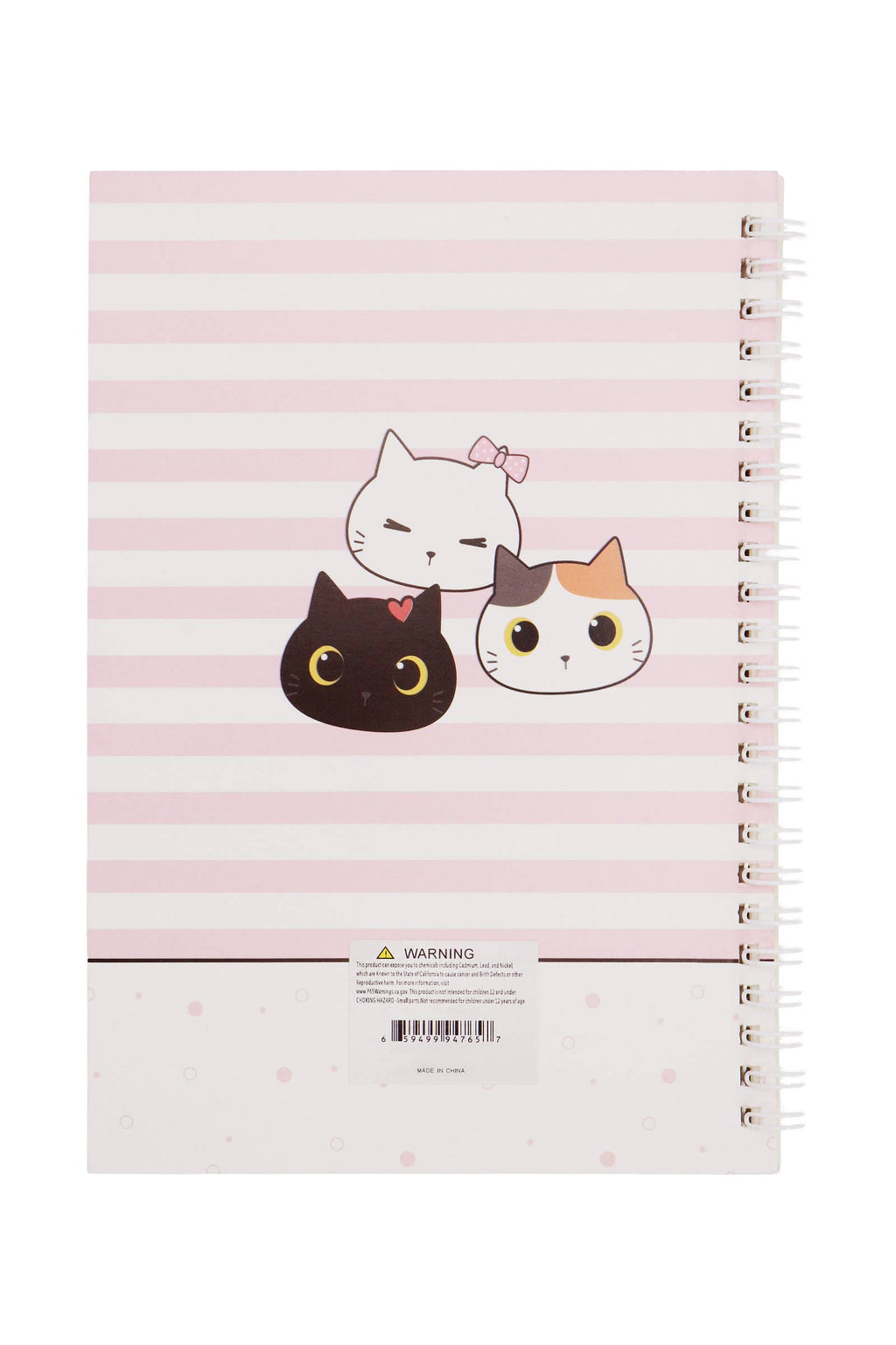 Cute Cat A5 Spiral Bound Notebook - 12 Pcs