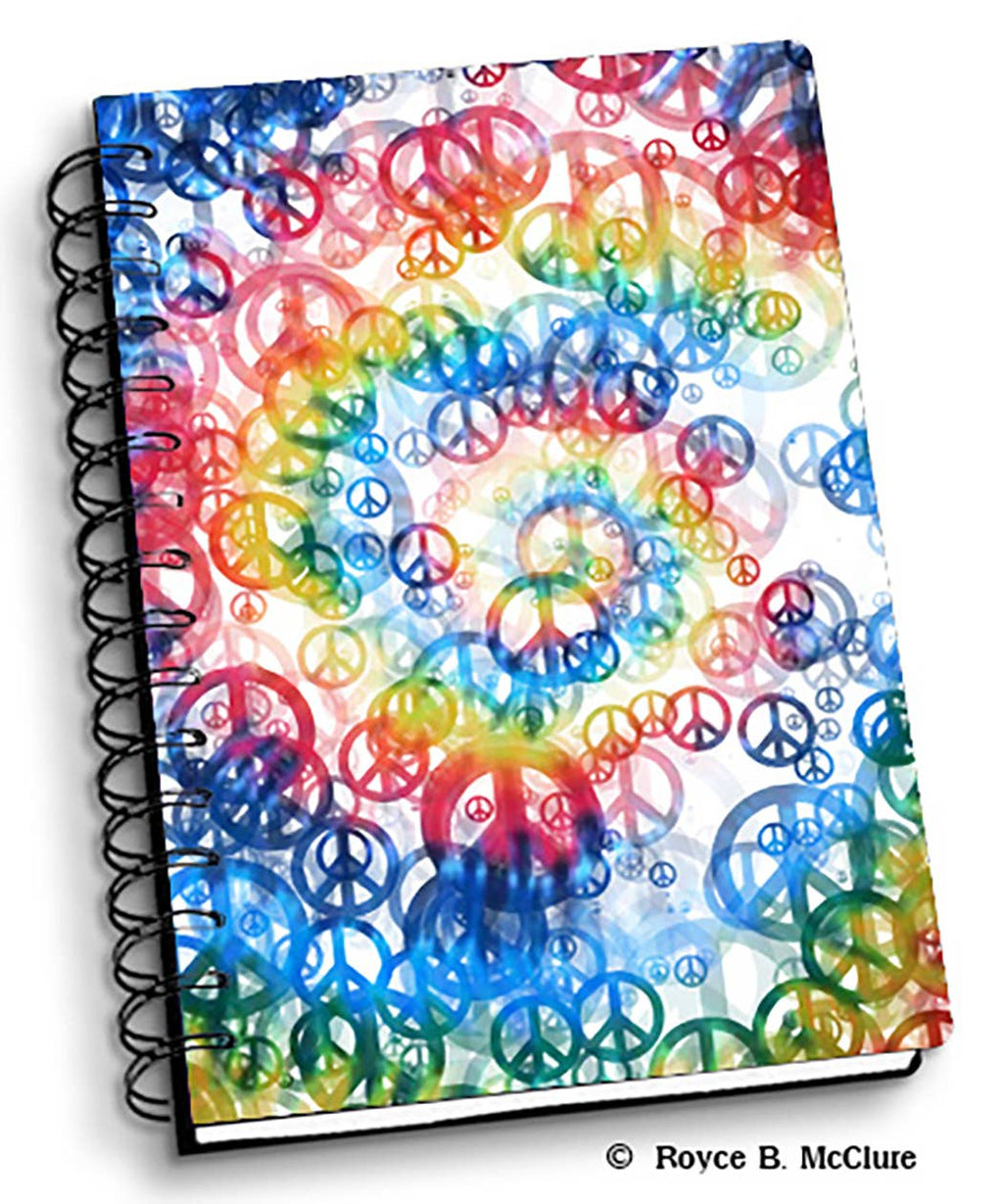 3D Royce Notebook 4" x 6" - Peace Spiral