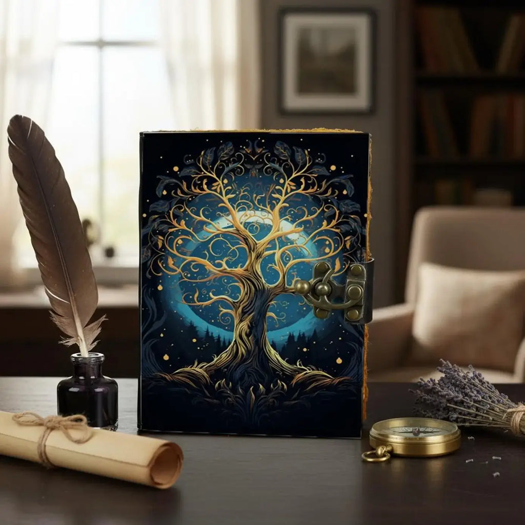 Tree of Life - Leather Journal Blank Vintage Notebook