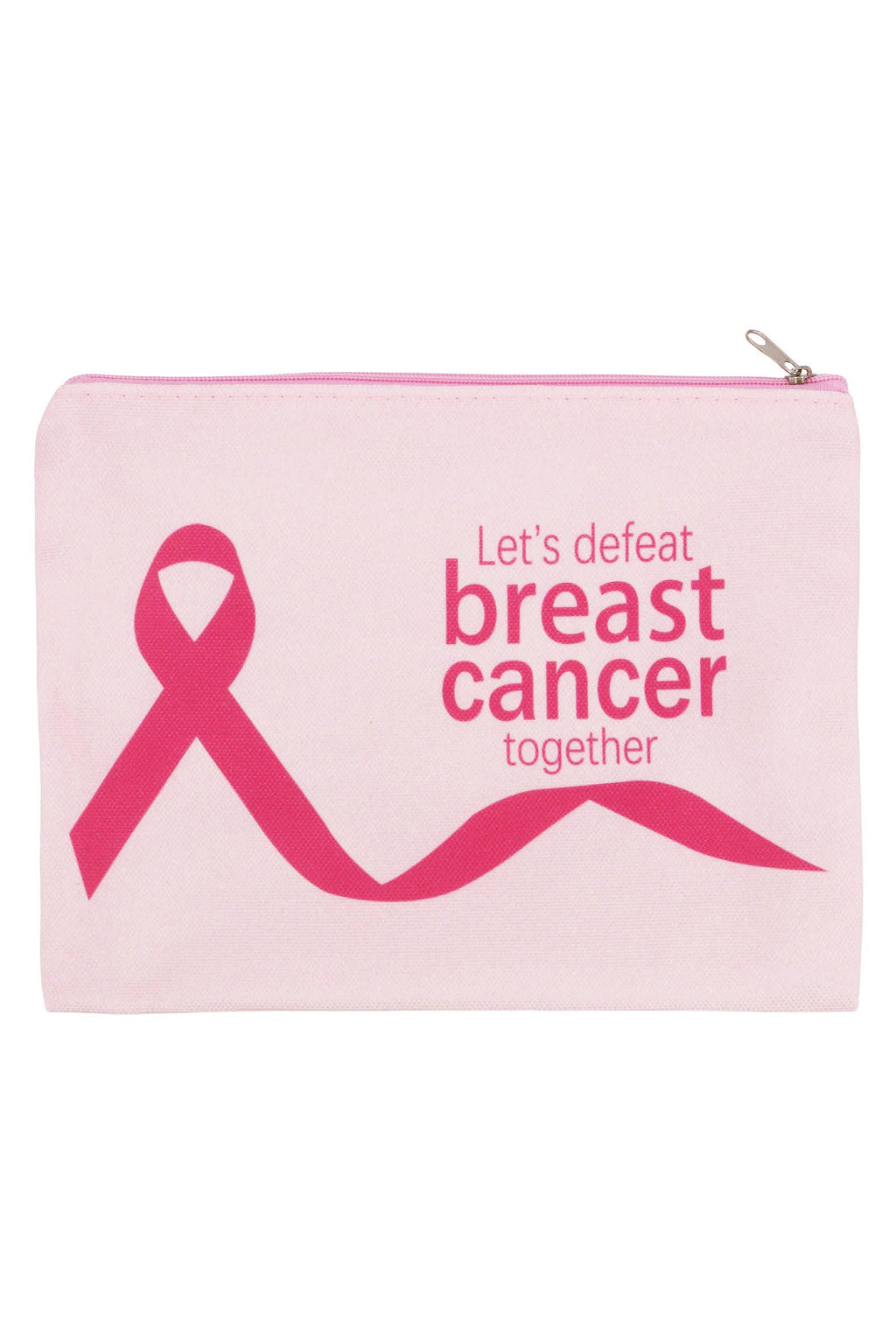 Breast Cancer Awareness Zipper Clutch Purse Bag