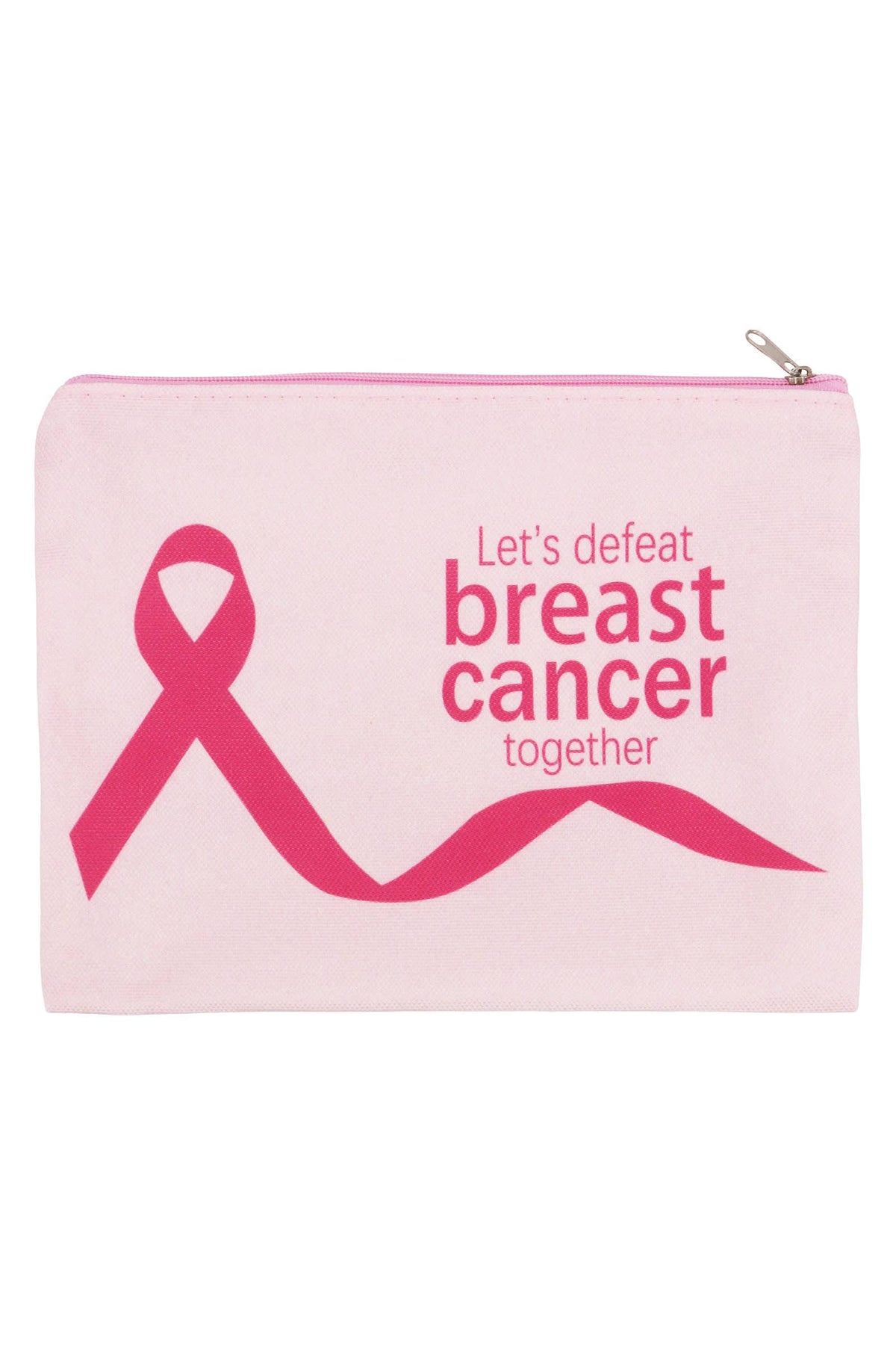 Breast Cancer Awareness Zipper Clutch Purse Bag