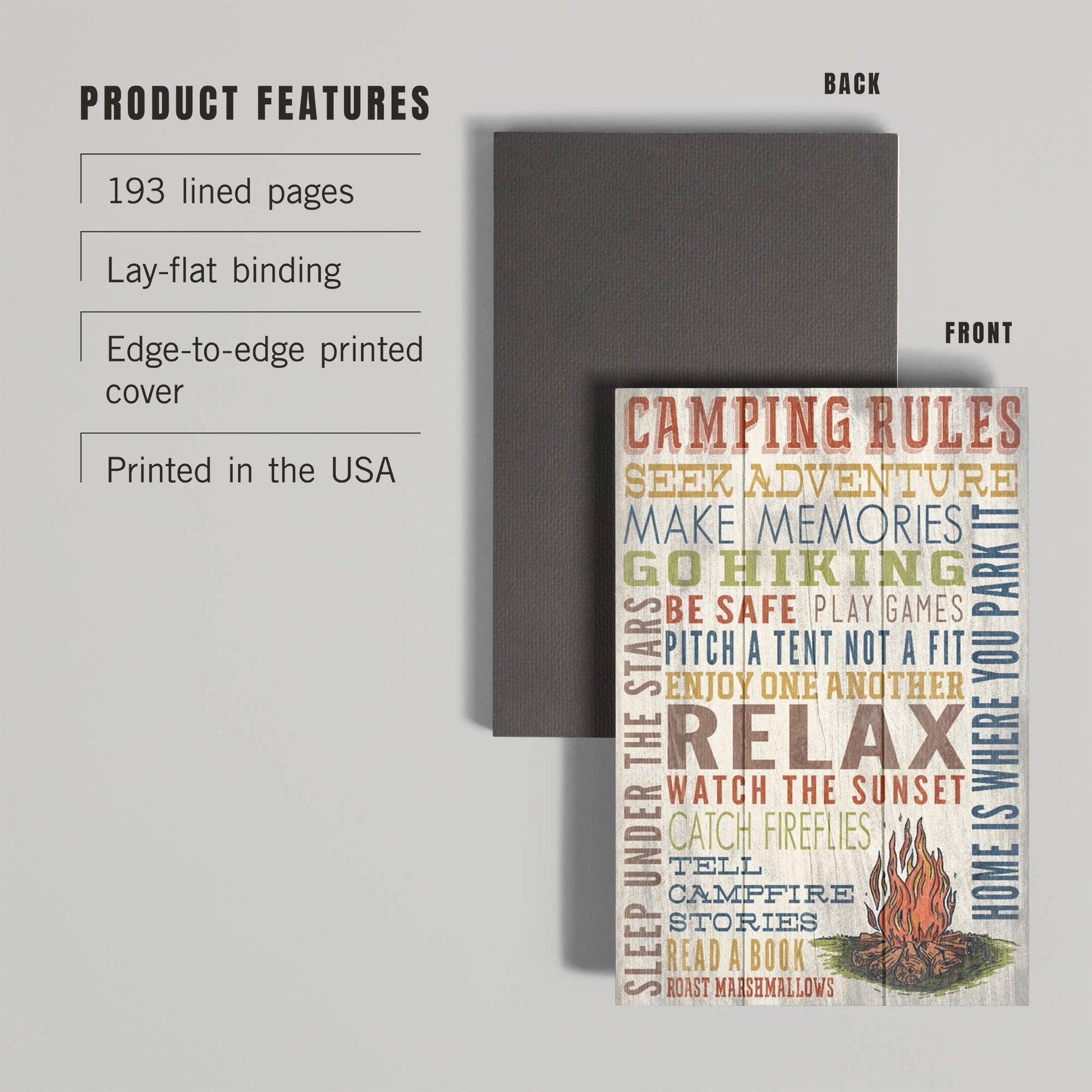 PREMIUM JOURNAL Camping Rules, Home Is Where You Park It
