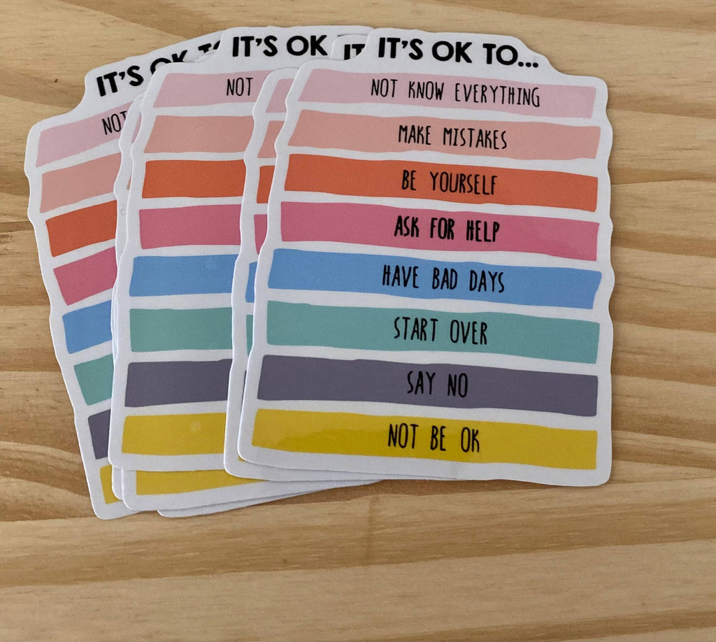 Mental Health Sticker "It's Ok"