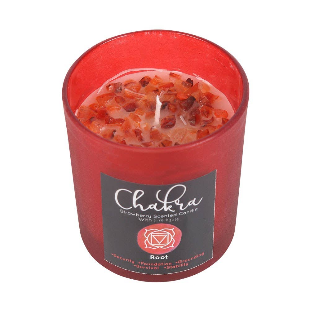 Root Chakra Strawberry Hematite Candle