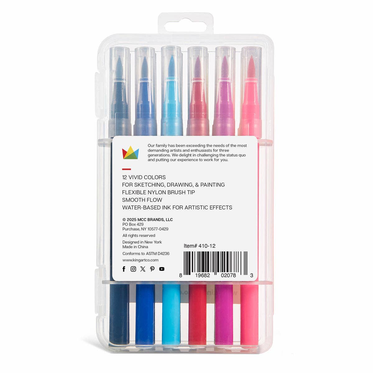 Coloring Brush Markers 12 Colors