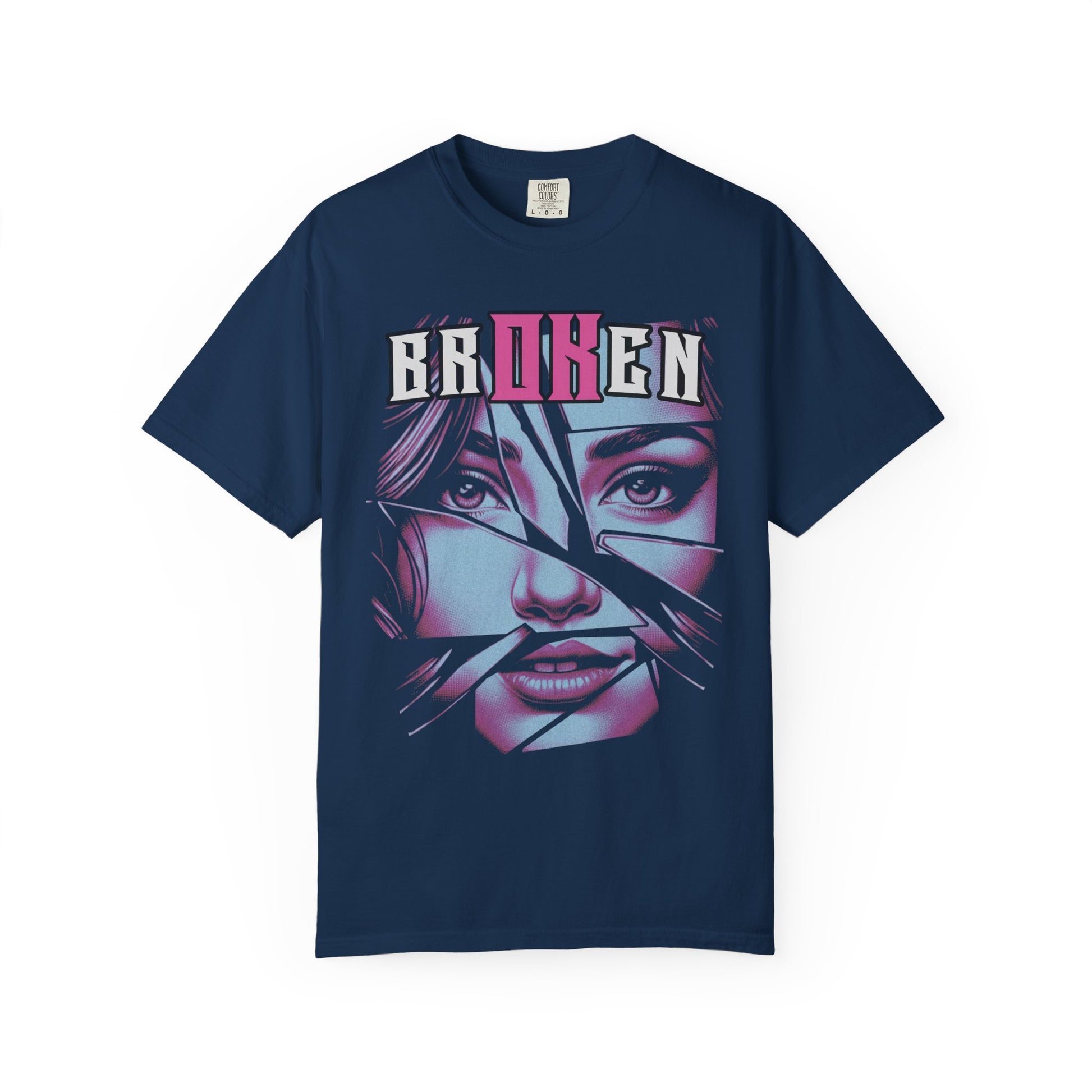 Broken V1 - Pink & Wht - Unisex T-shirt - Cliff's Pick Of The Month