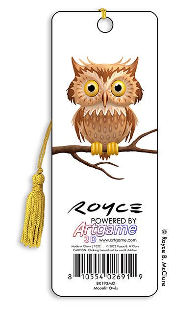 3D Royce bookmark - Moonlit Owls