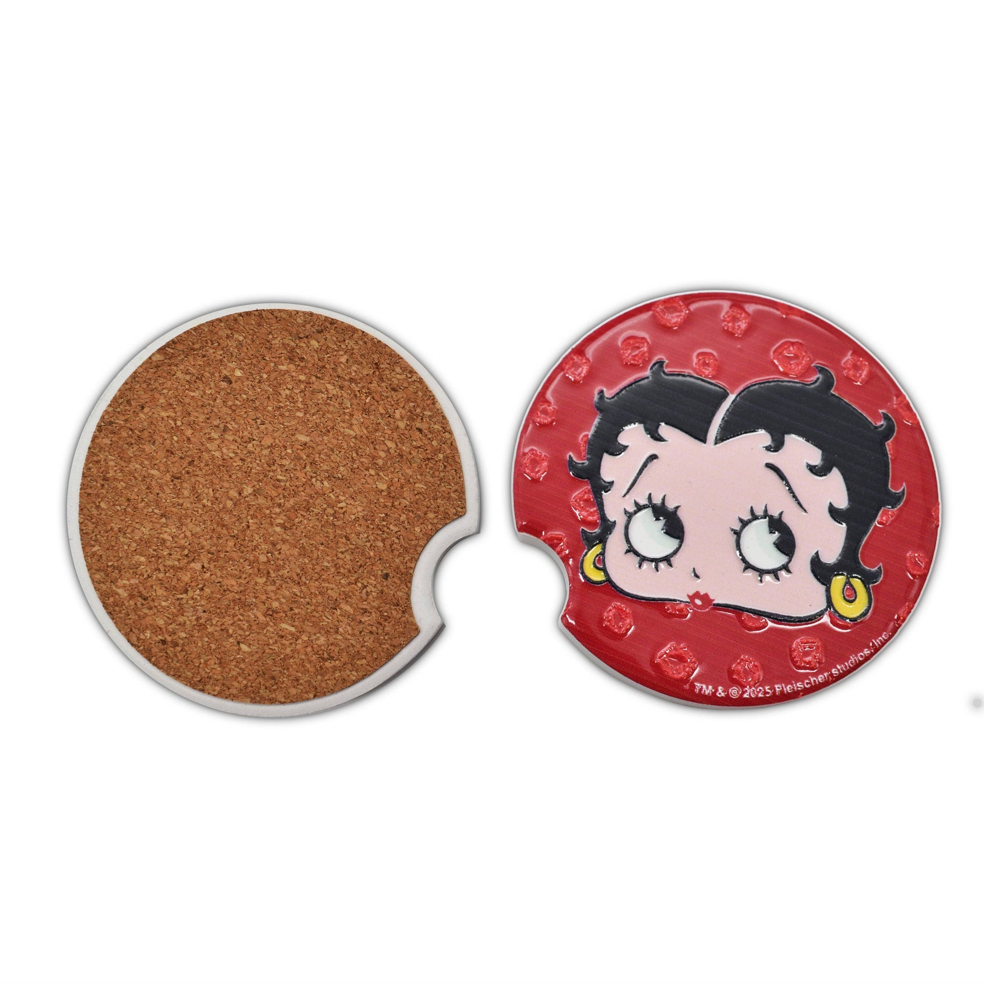 Betty Boop Car Coasters Set of 2- Betty Head
