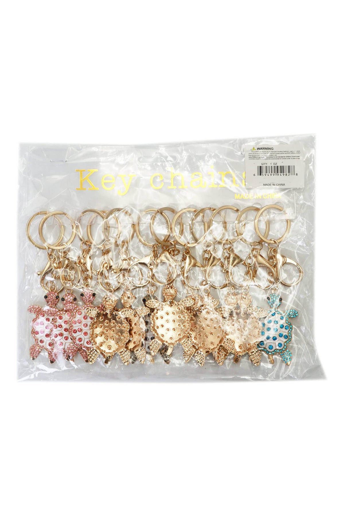 Colorful Turtle Enamel Bling Rhinestone Key Chain