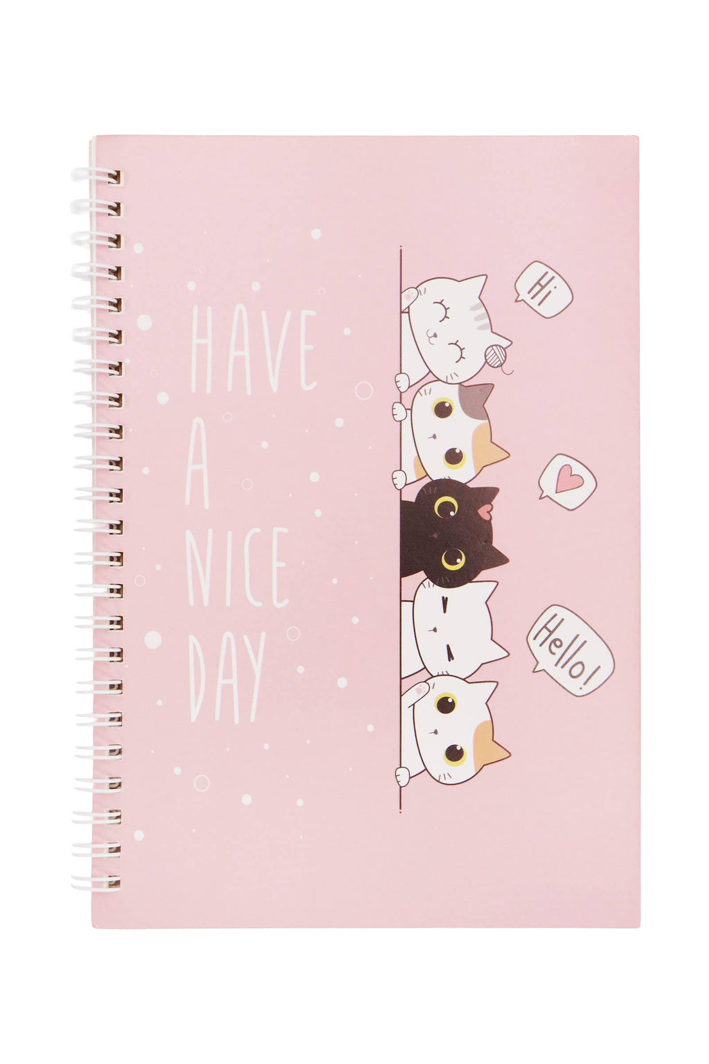 Cute Cat A5 Spiral Bound Notebook - 12 Pcs