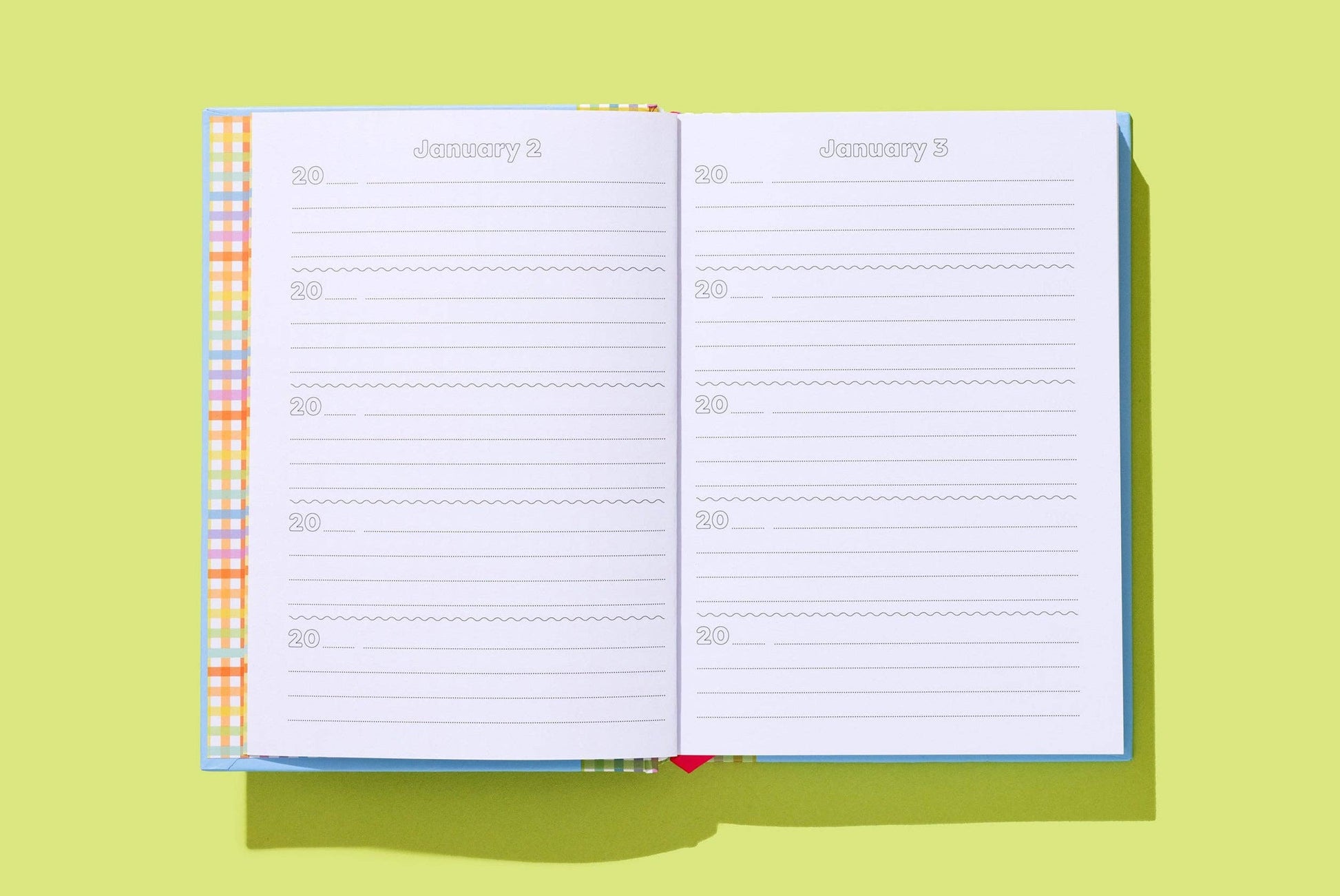 *ON SALE* Five Year Journal - Light Blue + Colorful Gingham