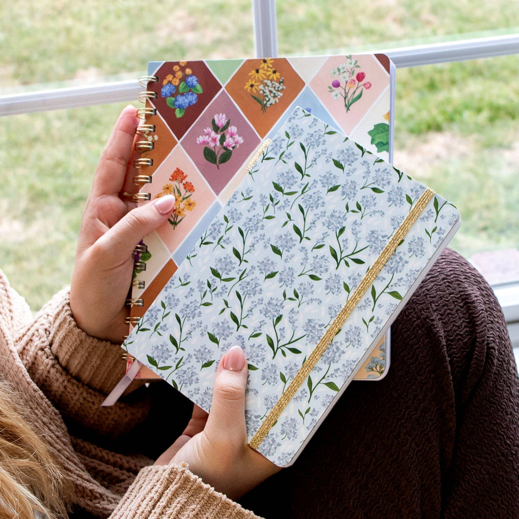 Vintage Blooms Floral Spiral Notebook